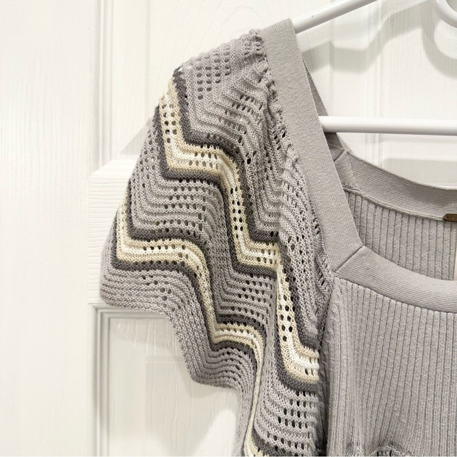 Free People Free People Zig Zag Knit Top. Size S / US 4 / IT 40 - 4 Thumbnail