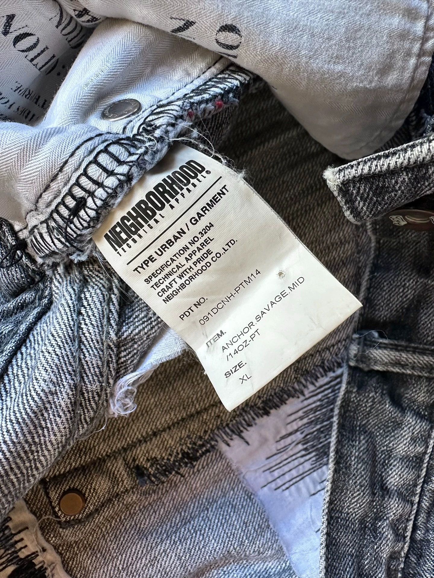 Neighborhood NBHD ANCHOR SAVAGE Blue Blade H.Wash Selvedge MID XL Jeans Size US 36 / EU 52 - 8 Thumbnail
