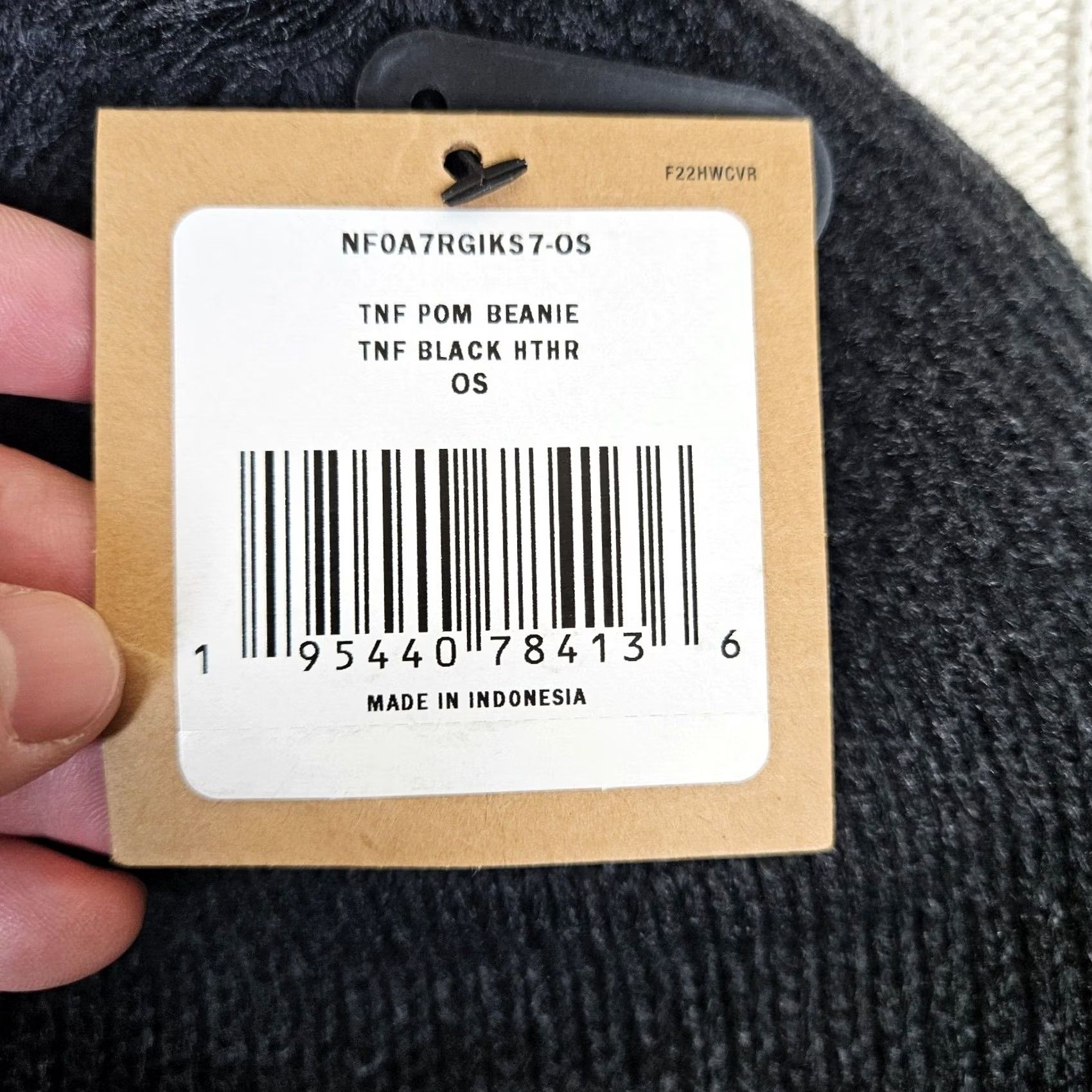 The North Face The North Face Beanie Unisex Adults One Size Black Knit Pompom Hat Winter Fall Spring Size ONE SIZE - 2 Thumbnail