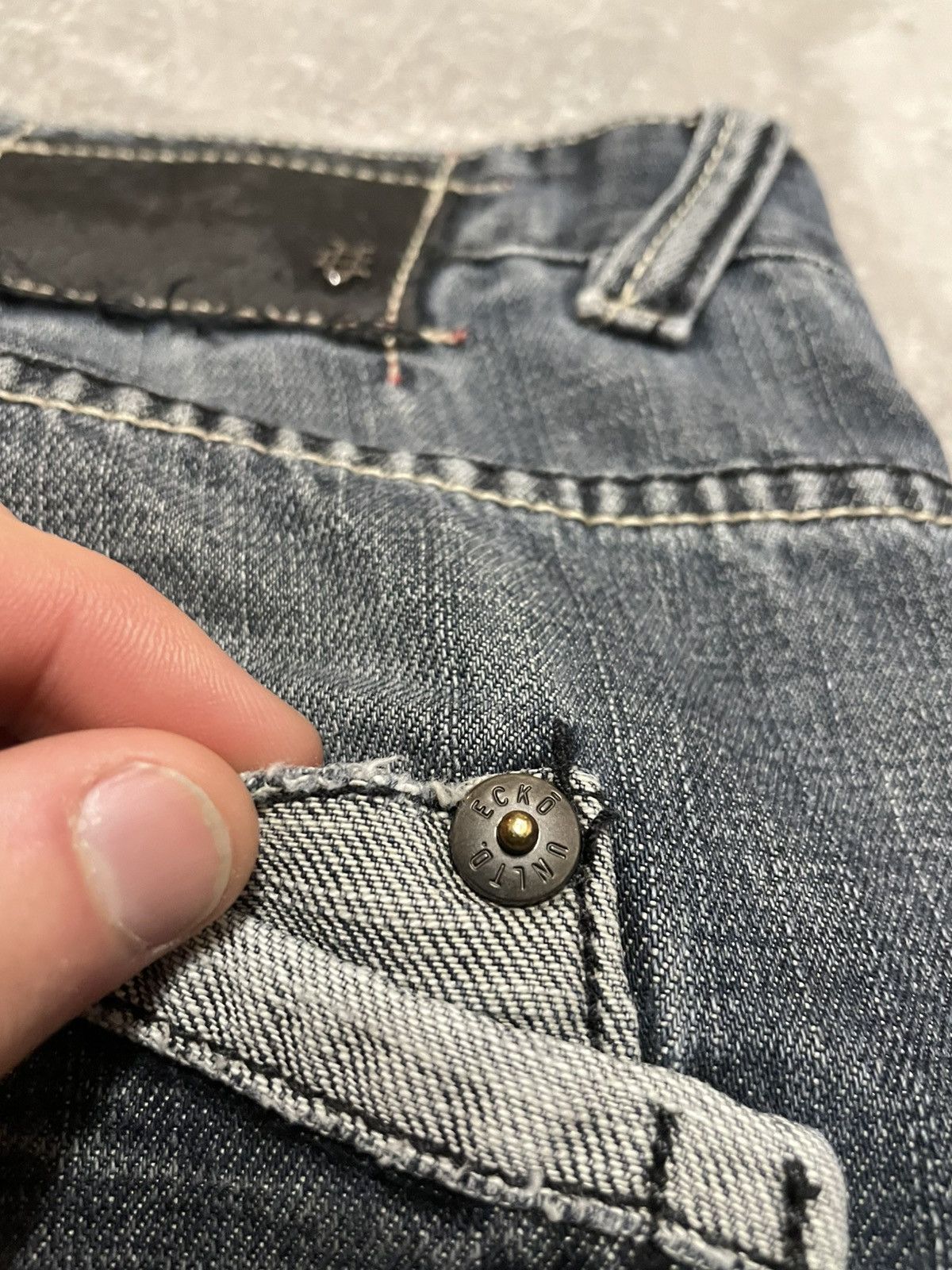 Ecko Unltd. Vintage Ecko Unlimited Buggy Distressed Rap Denim Jeans Size US 34 / EU 50 - 13 Thumbnail