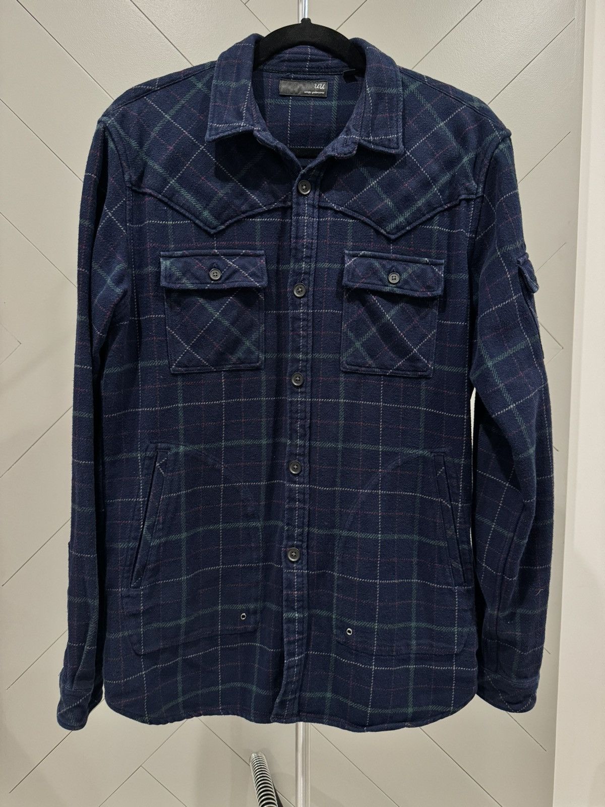 image of Undercover Button Up Shirt Plaid Medium Levi’S in Blue, Men's