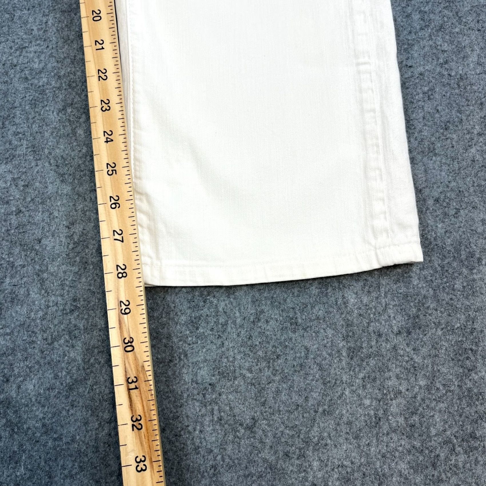 Vintage Armani Jeans Jeans Straight 32 30 UK 12 White Low Rise Studded Stretch Womens Mens Girls Size 34" / US 12 / IT 48 - 4 Thumbnail