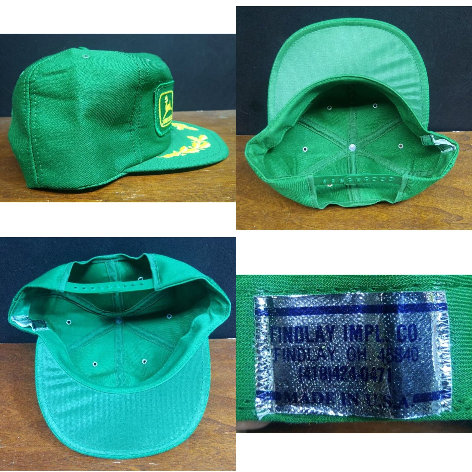 John Deere VTG John Deere Trucker Hat | Louisville Mfg | Patch Oak Leaf | Green Cotton | One Size | Men | Adjustable | Wide Brim Size ONE SIZE - 8 Thumbnail