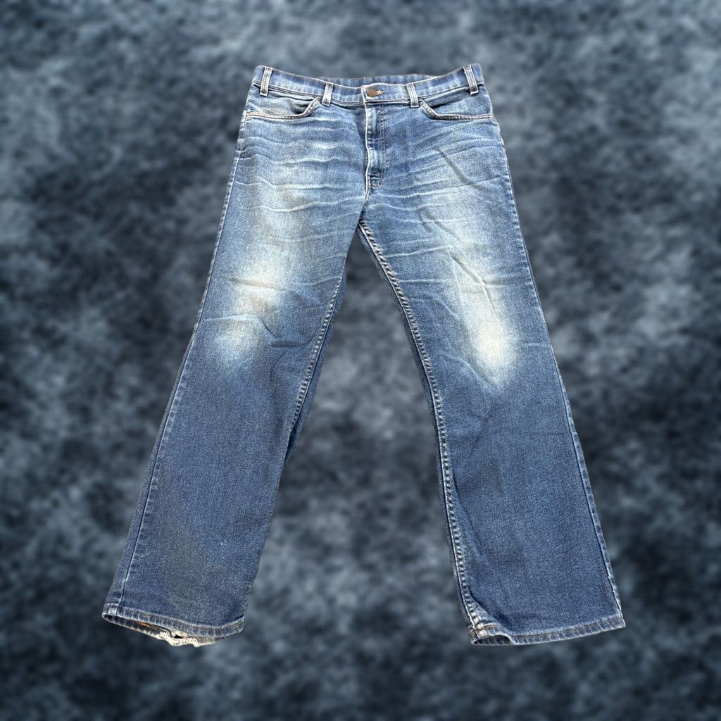 Levi's VINTAGE Levi's For Men Jeans 36x28 1980s Blue Denim Red Batwing Black Tab #40541-4615 USA Mens Size US 32 / EU 48 - 1 Thumbnail