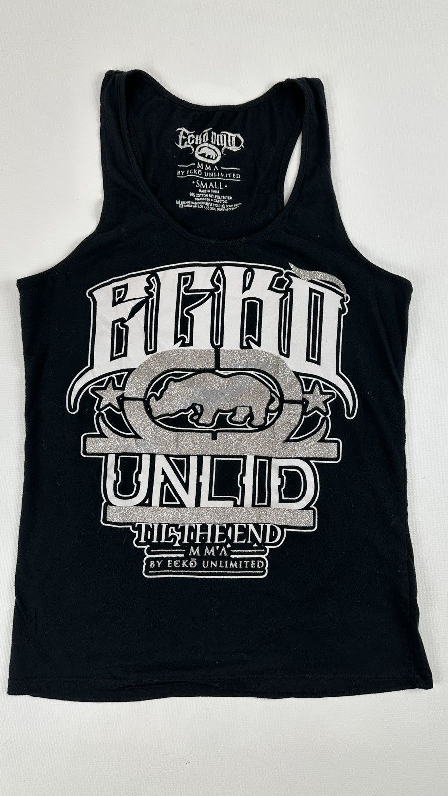 Ecko Unltd. × Vintage Ecko UNLTD Black Y2K Big Logo Tank Top Size S / US 4 / IT 40 - 2 Thumbnail