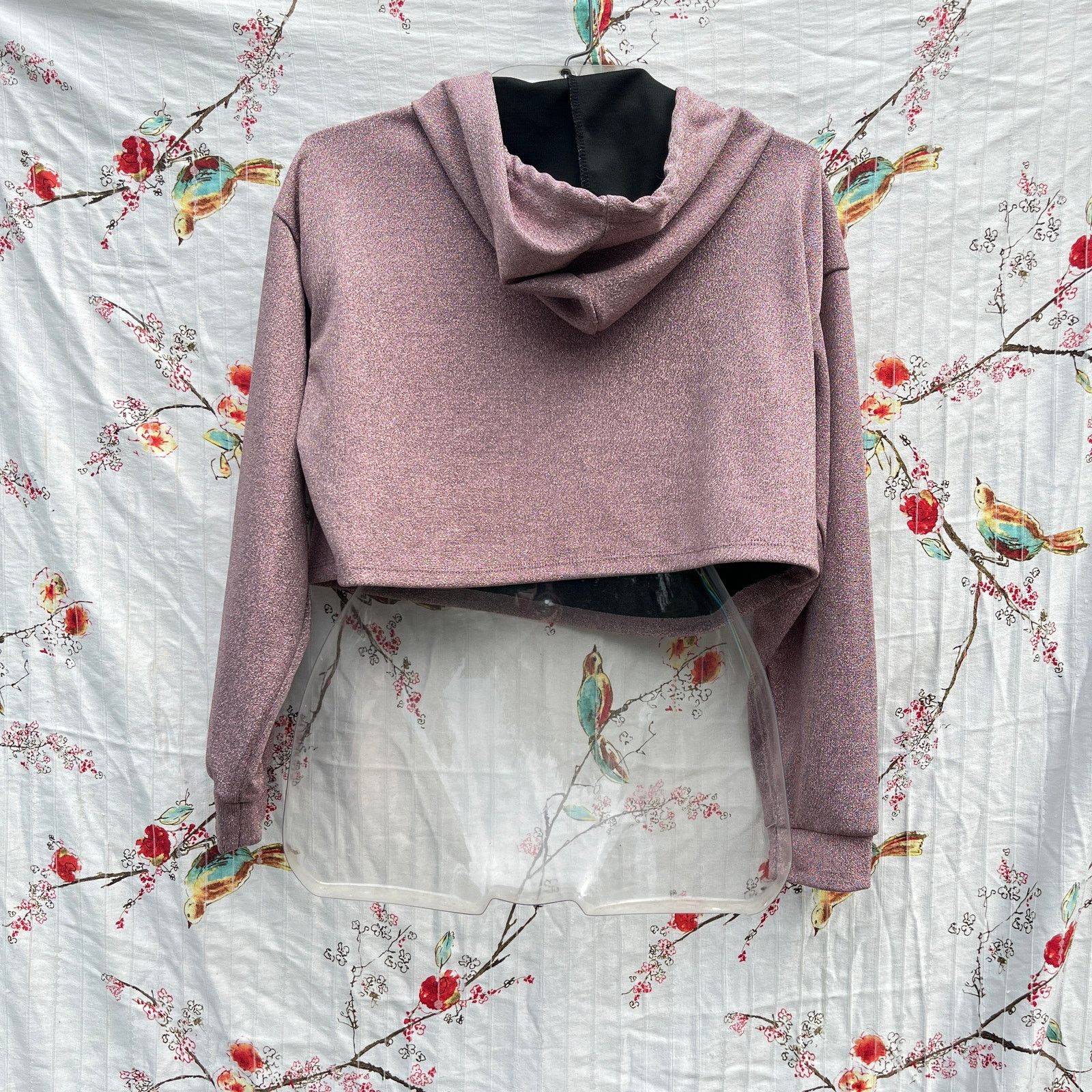 Forever 21 Forever 21 Cropped Hoodie Womens Size Medium Metallic Pink Size M / US 6-8 / IT 42-44 - 9 Thumbnail