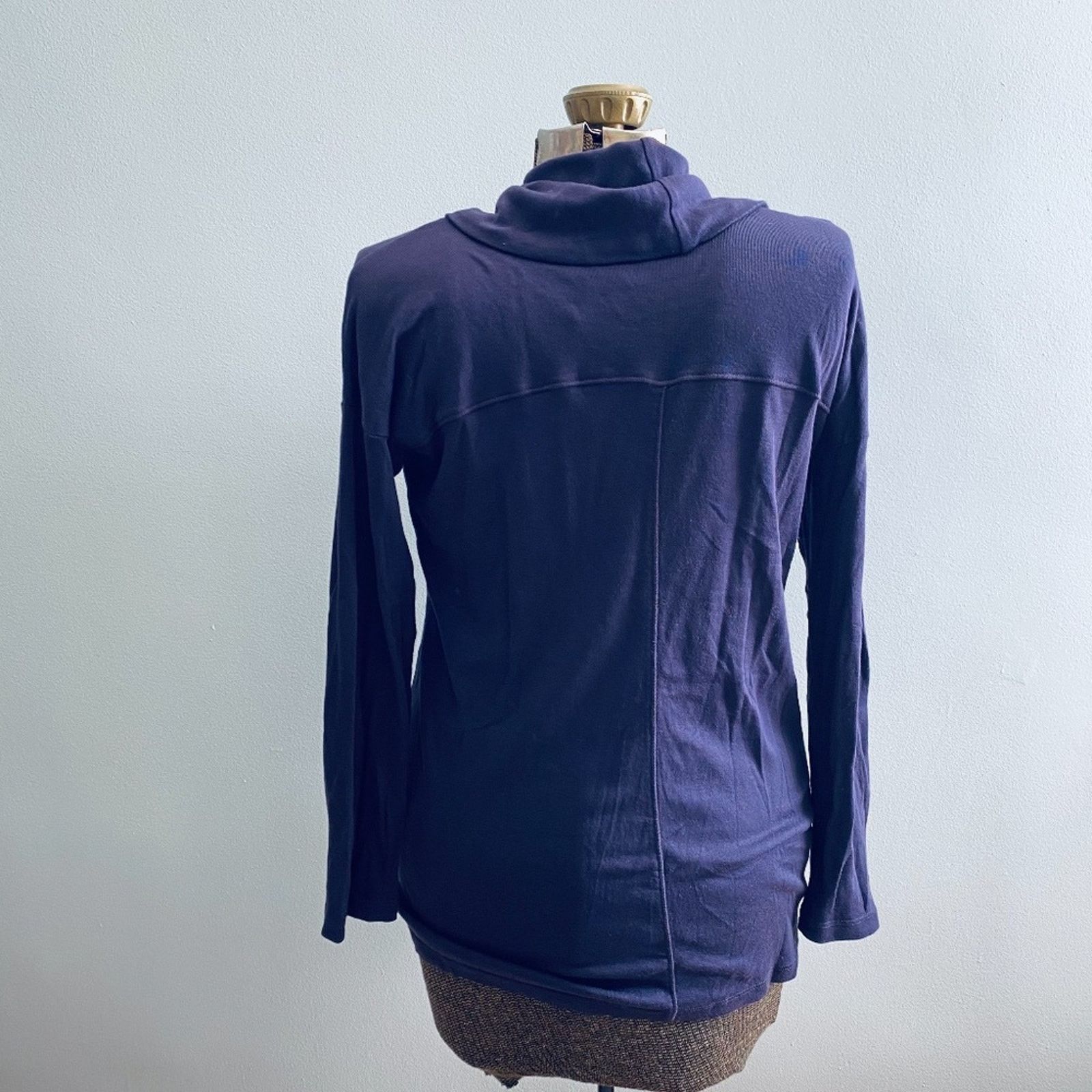 Splendid Splendid purple cowl neck long sleeve shirt size S Size S / US 4 / IT 40 - 2 Thumbnail