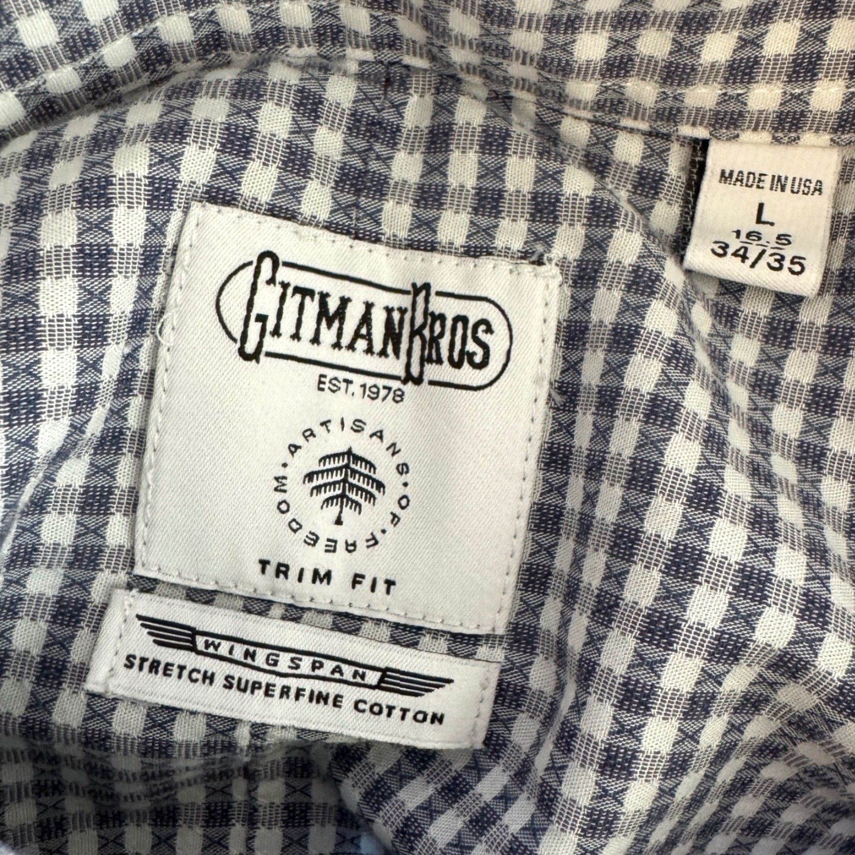 Vintage VINTAGE Gitman Bros Gingham Check Oxford Shirt Mens L 16.5 Black White Size US L / EU 52-54 / 3 - 3 Thumbnail