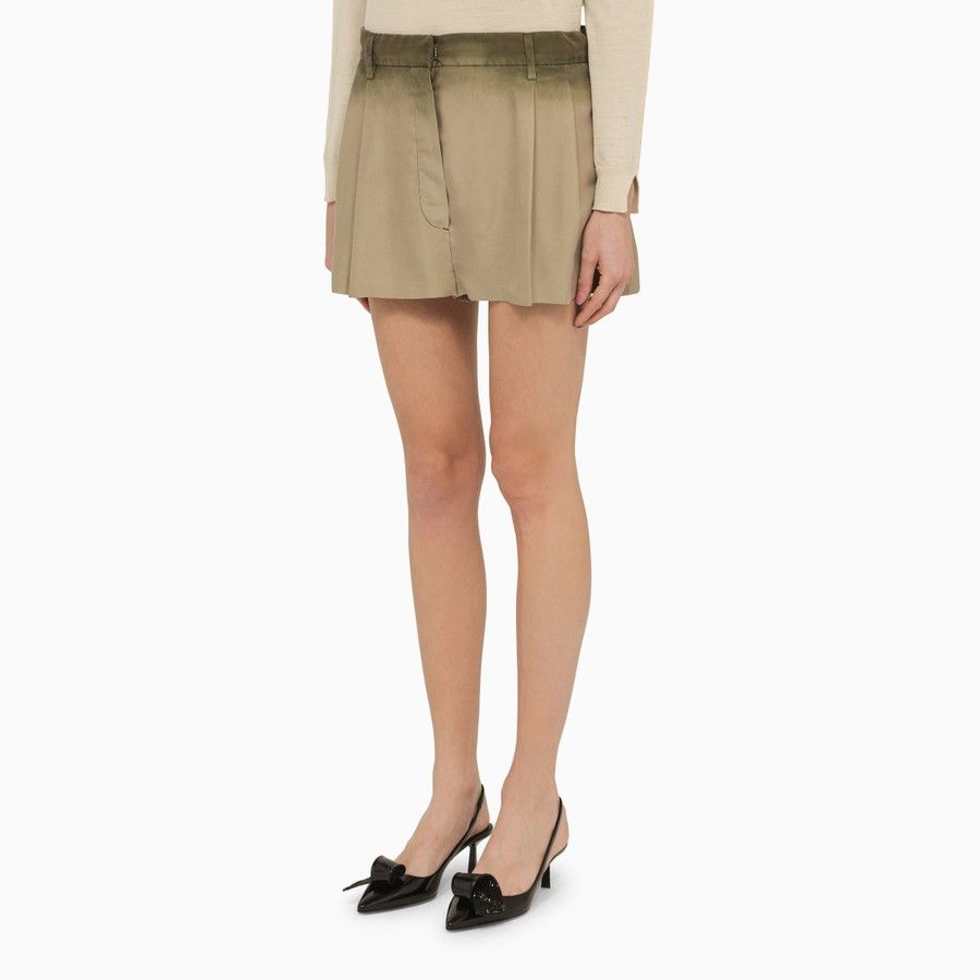 Prada o1d2blof0924 Logo Shorts in Beige Size 27" / US 4 / IT 40 - 3 Thumbnail