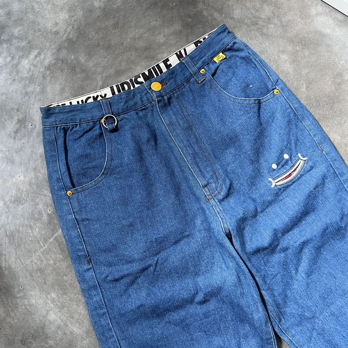 Japanese Brand 2000s Up Smile RHP Avant Garde Style Japan Denim Pants Size 31" - 5 Thumbnail