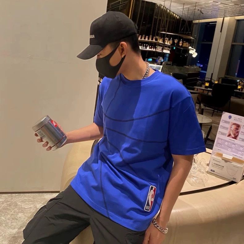 Louis Vuitton Louis Vuitton Blue NBA co-branded short sleeves Size US L / EU 52-54 / 3 - 8 Thumbnail