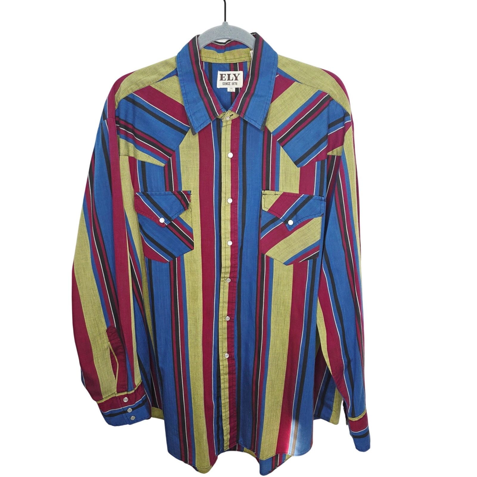 Other Vintage Ely Since 1878 Western Striped Button Front Shirt Size US XXL / EU 58 / 5 - 1 Thumbnail