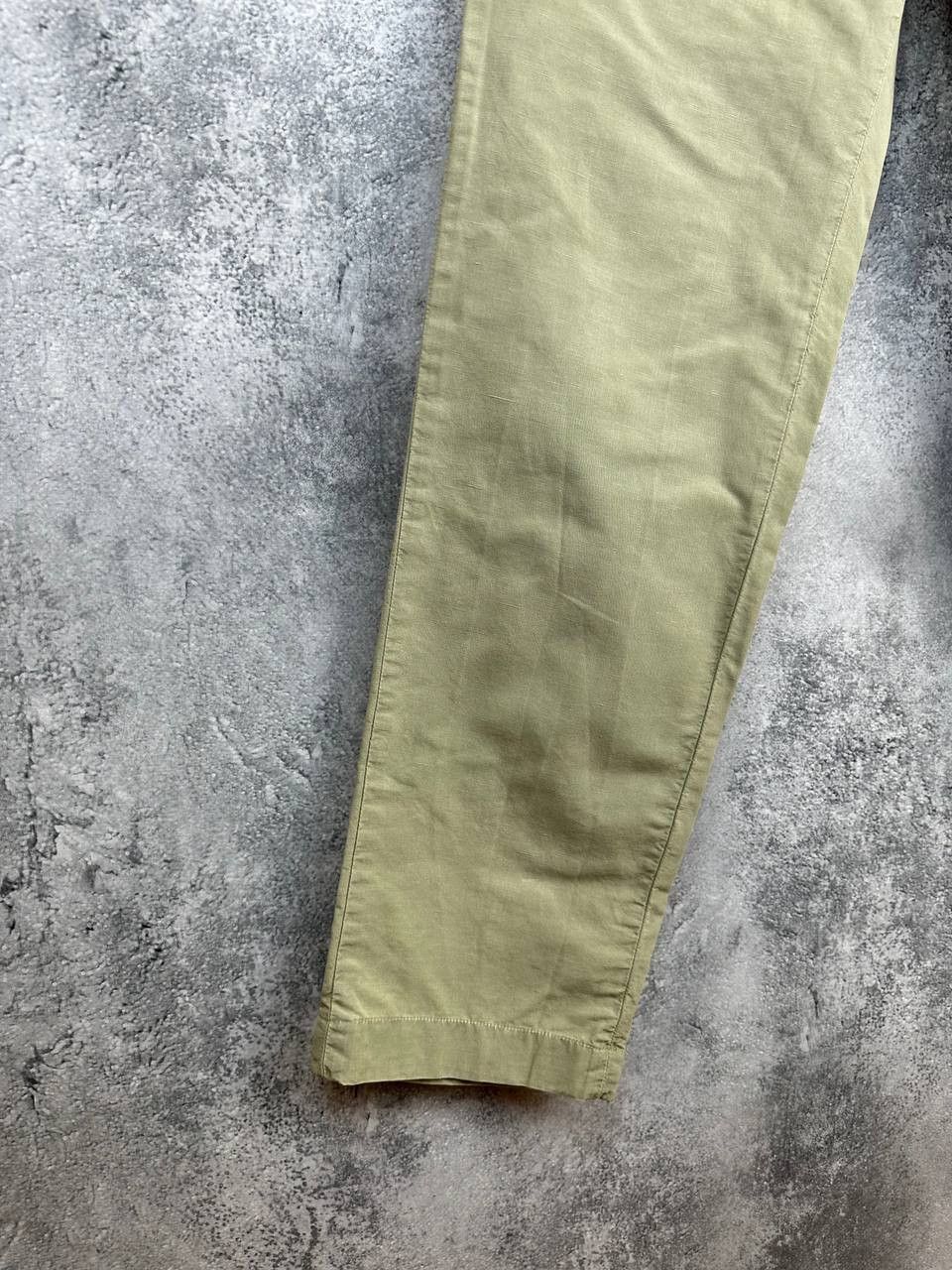Incotex Incotex Slim Fit Cotton/Linen Trousers Olive Pants Size US 32 / EU 48 - 6 Thumbnail