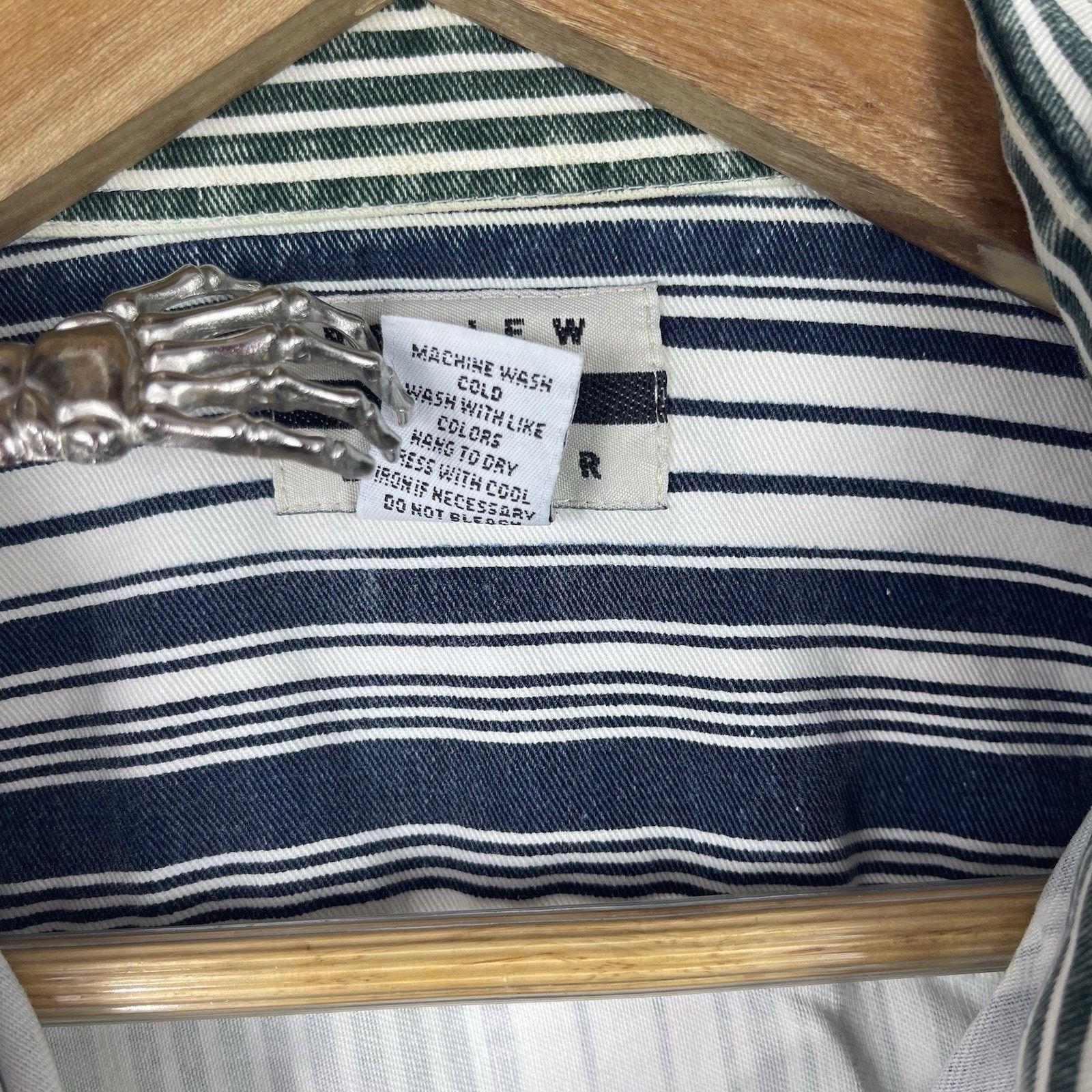 Other Review by Baxter Men's Striped Oversized Denim Shirt 90s Size US M / EU 48-50 / 2 - 8 Thumbnail