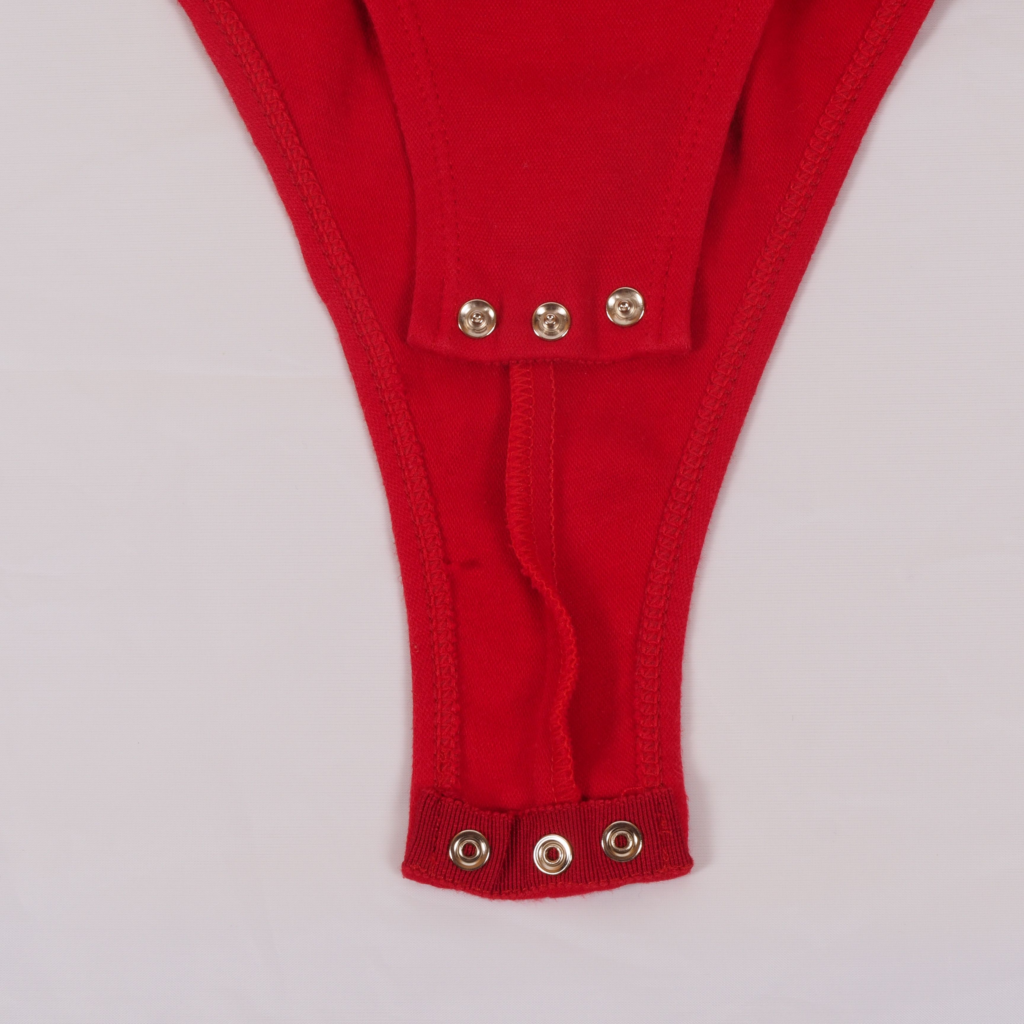 Moschino Moschino Cheap & Chic Vintage Red Bodysuit Gold Heart Detail Size S / US 4 / IT 40 - 7 Thumbnail