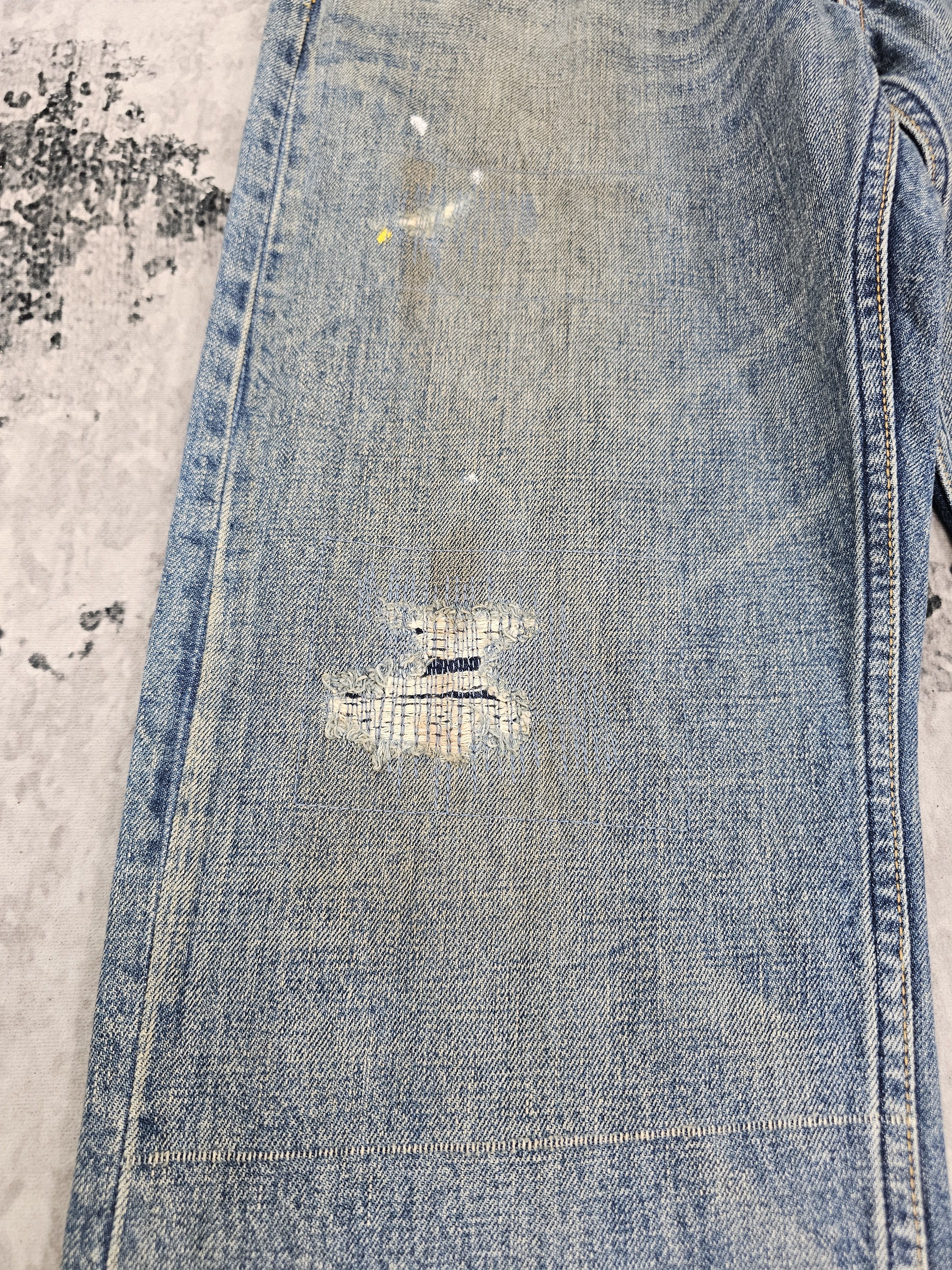 Levi's Vintage Clothing Vtg Levis 503 Rusty Faded Ripped Jeans Size 32X32 L0417 Size US 32 / EU 48 - 6 Thumbnail