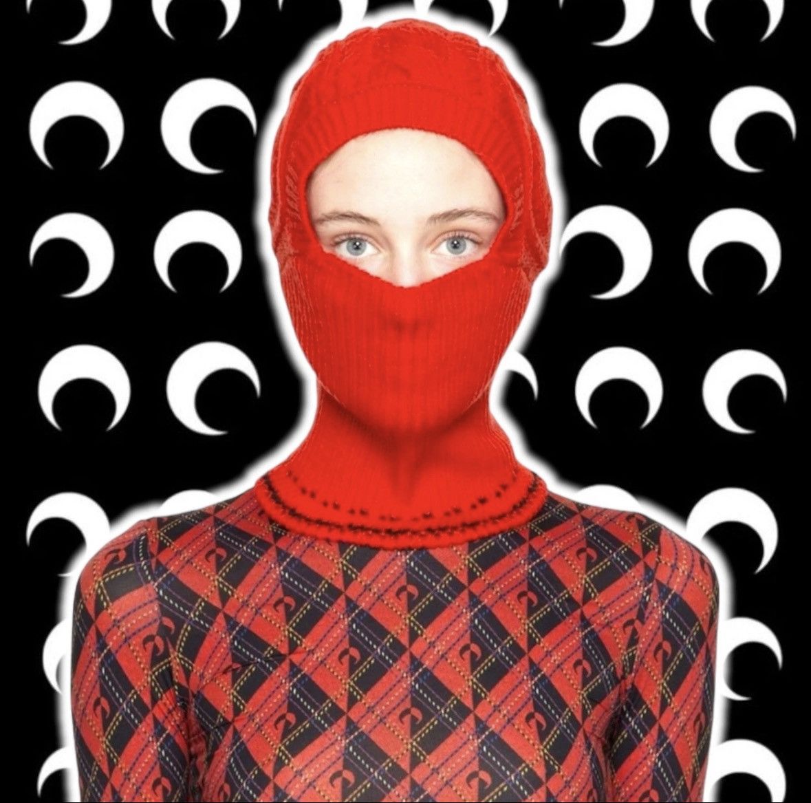 Marni Marine Serre black cable balaclava 🌙 Size ONE SIZE - 1 Thumbnail