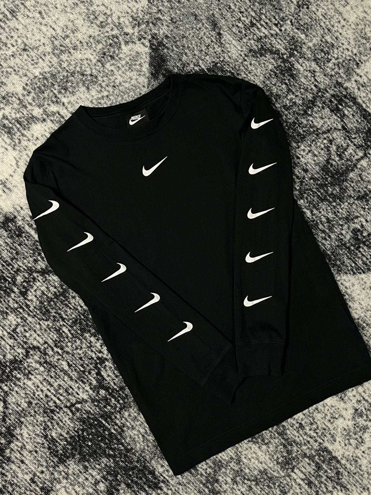 Nike × Vintage Vintage Nike Long Sleeve Tee Shirt Swoosh Y2K Size S / US 4 / IT 40 - 3 Thumbnail