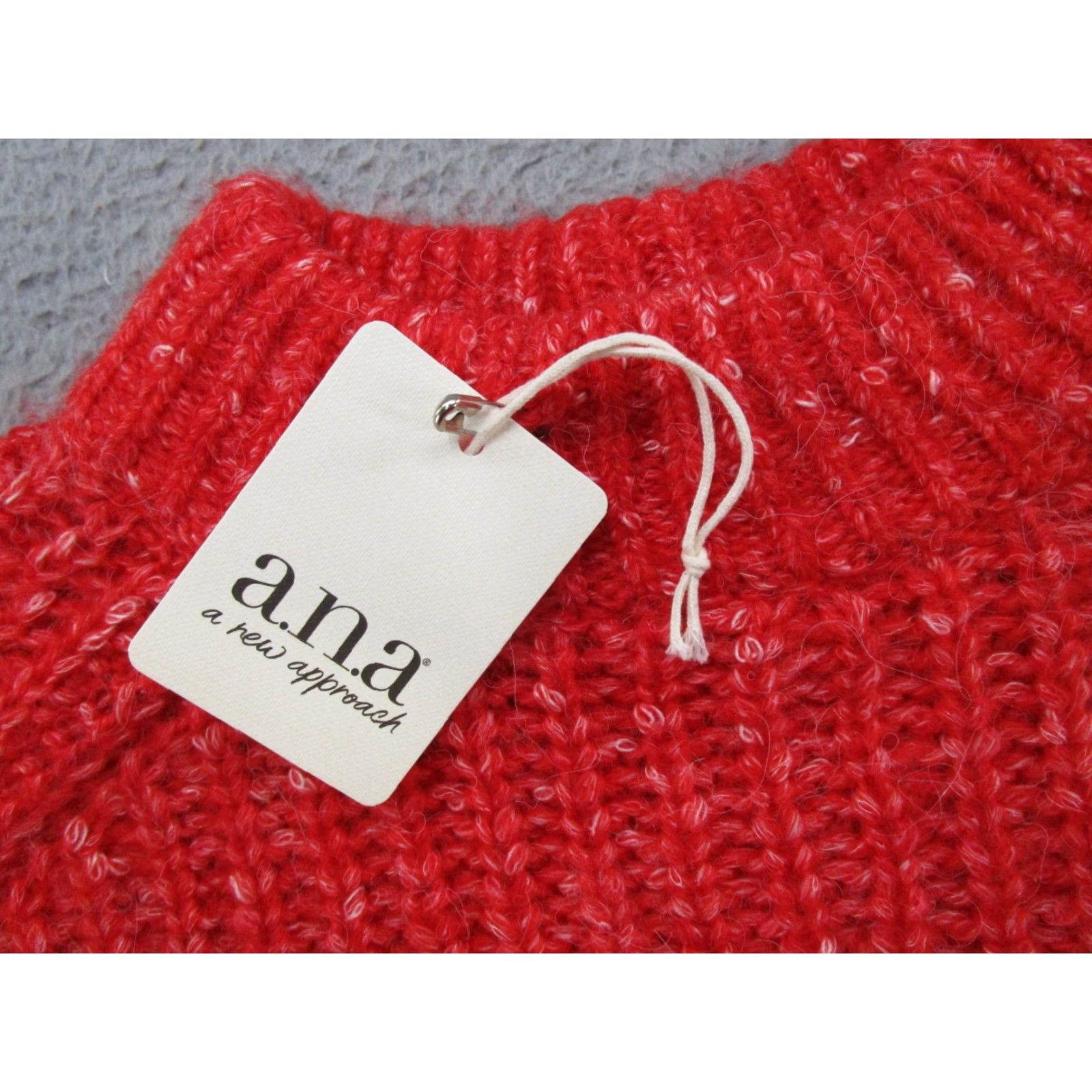Vintage ANA Women's Oversized Chunky-Knit Wool Blend Pullover Sweater 2XL Red Shirt Womens Size XXL / US 16-18 / IT 52-54 - 2 Thumbnail