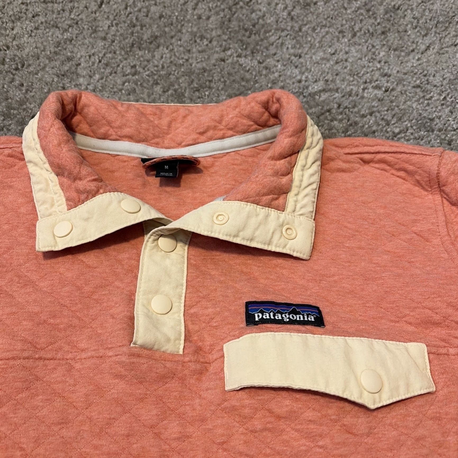 Patagonia Patagonia Quilt Snap-T Pullover Women Pink M Organic Cotton Quilted Sweater Size M / US 6-8 / IT 42-44 - 3 Thumbnail