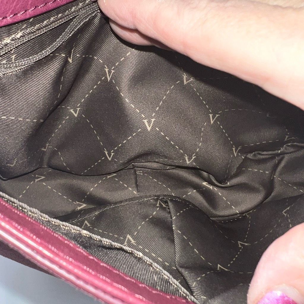 Vince Camuto Vince Camuto Deep Eggplant Purple Suede & Leather Saddle Bag Size ONE SIZE - 13 Thumbnail