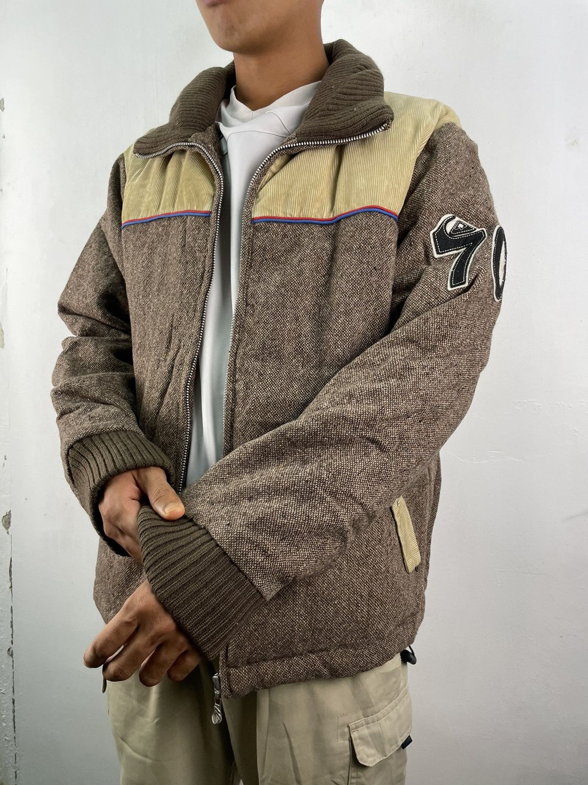 Quiksilver Vintage Quiksilver Varsity Jacket Brown Travis Scott Style Size US M / EU 48-50 / 2 - 3 Thumbnail