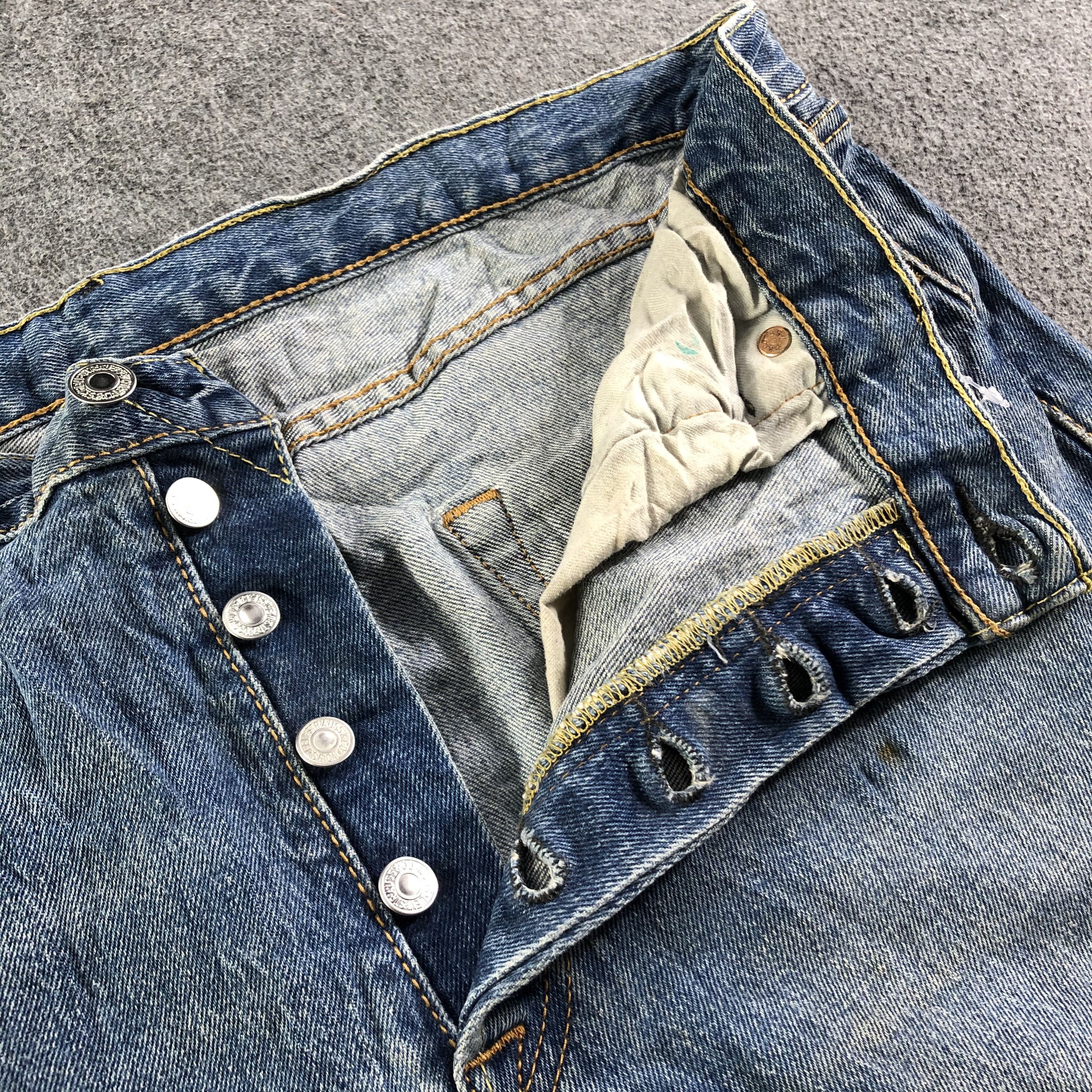 Levi's Vintage Blue Wash Levis 501 Jeans-J3080 Size US 36 / EU 52 - 8 Thumbnail