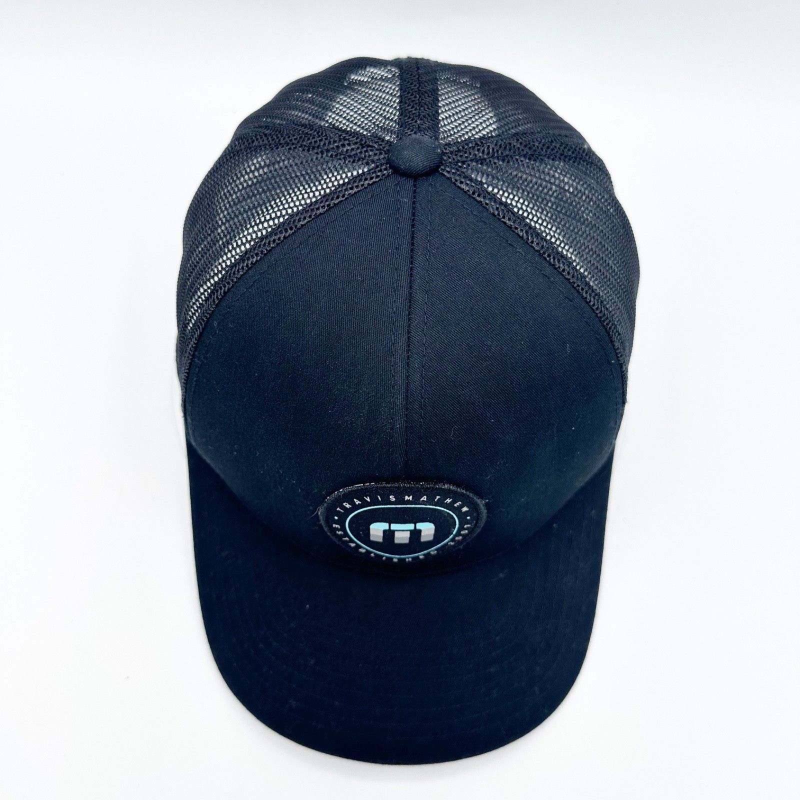 TravisMathew Travis Mathew Golf Hat Cap Snapback Black Trucker Mesh Mens Size ONE SIZE - 7 Thumbnail