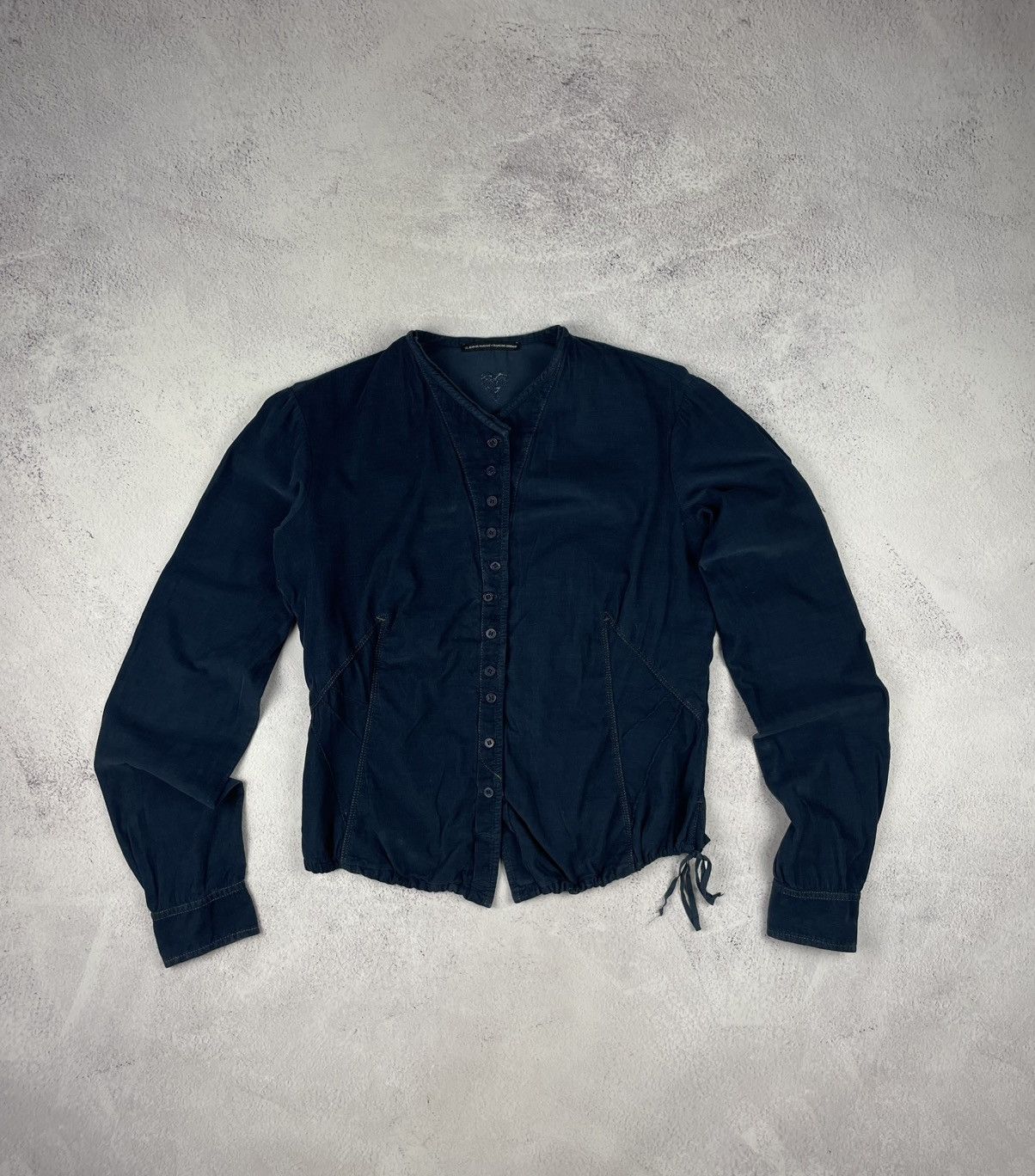 Marithe + Francois Girbaud Vintage Marithé + François Girbaud Shirt Jacket Navy Blue Size M / US 6-8 / IT 42-44 - 2 Thumbnail