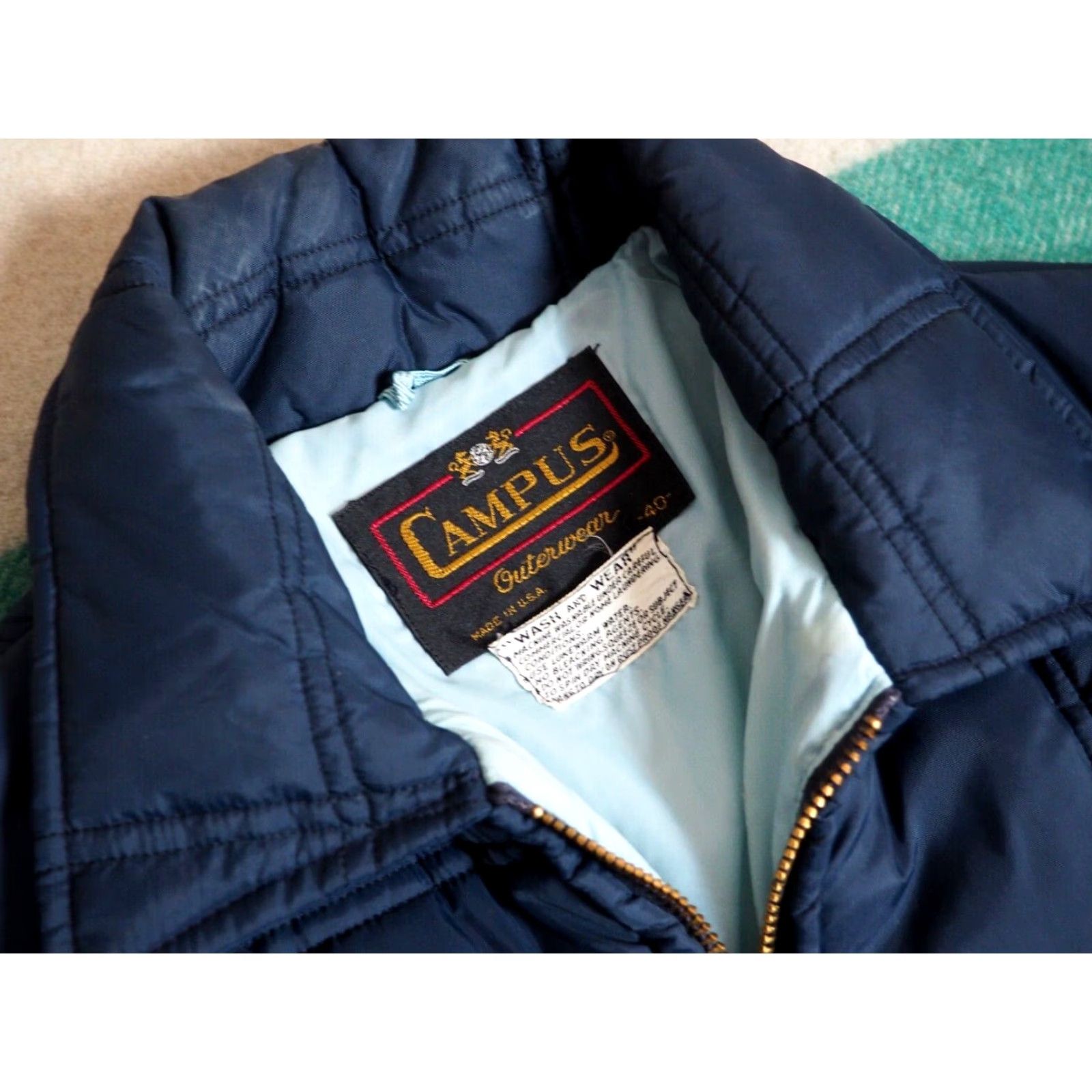 Vintage VINTAGE Campus Navy Blue Full Zip Puffer Jacket Mens M 60s Nylon Casual Size US M / EU 48-50 / 2 - 6 Thumbnail