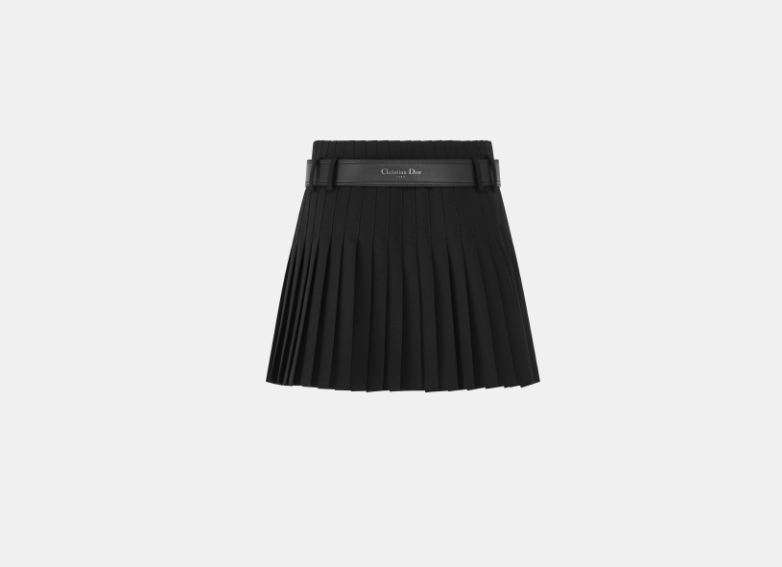Dior o1w1db10326 511J73 Kilt Short in Black Size 26" / US 2 / IT 38 - 2 Thumbnail