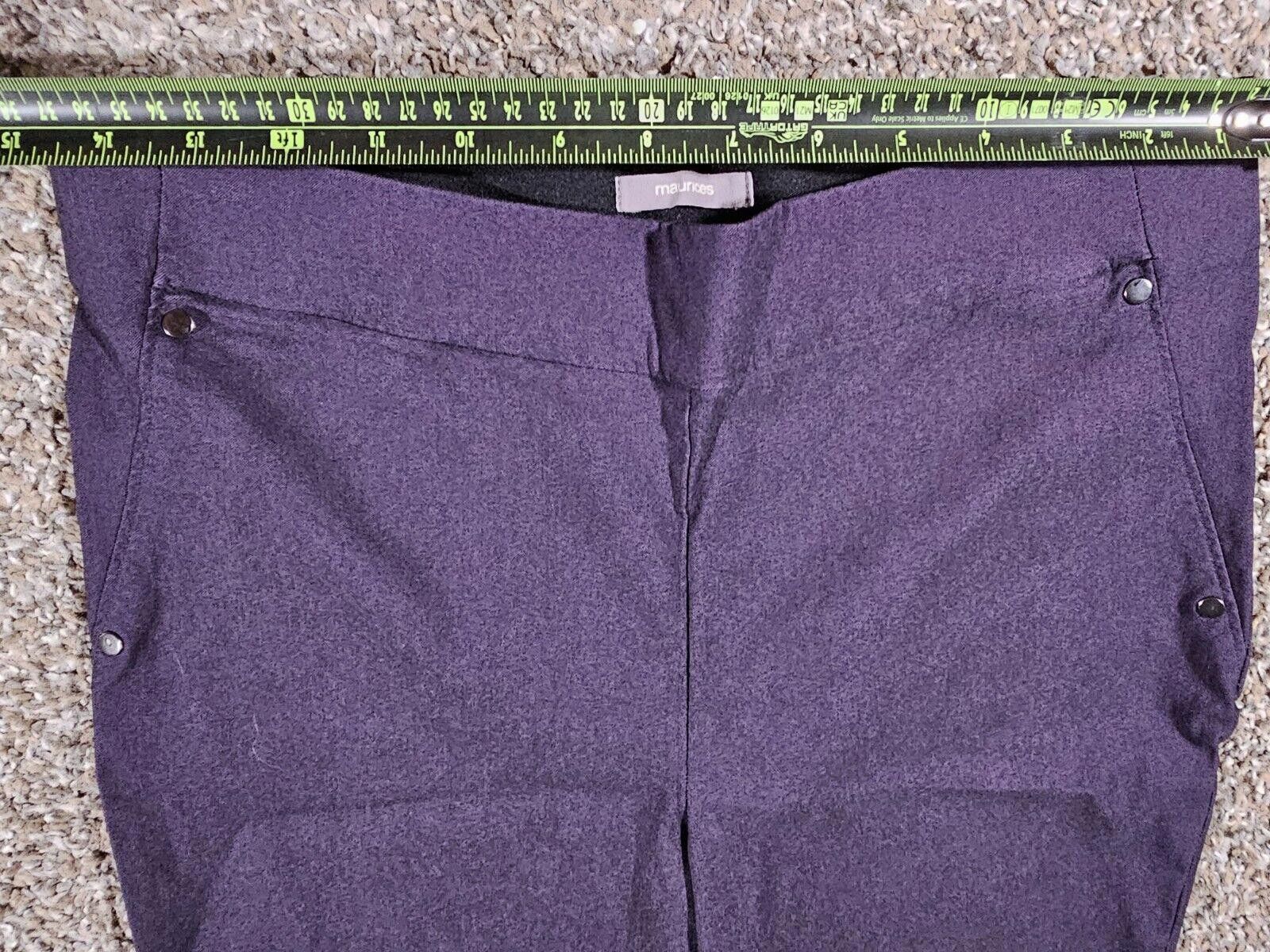 Designer Maurices M Purple Leggings Size 32" / US 10 / IT 46 - 2 Thumbnail