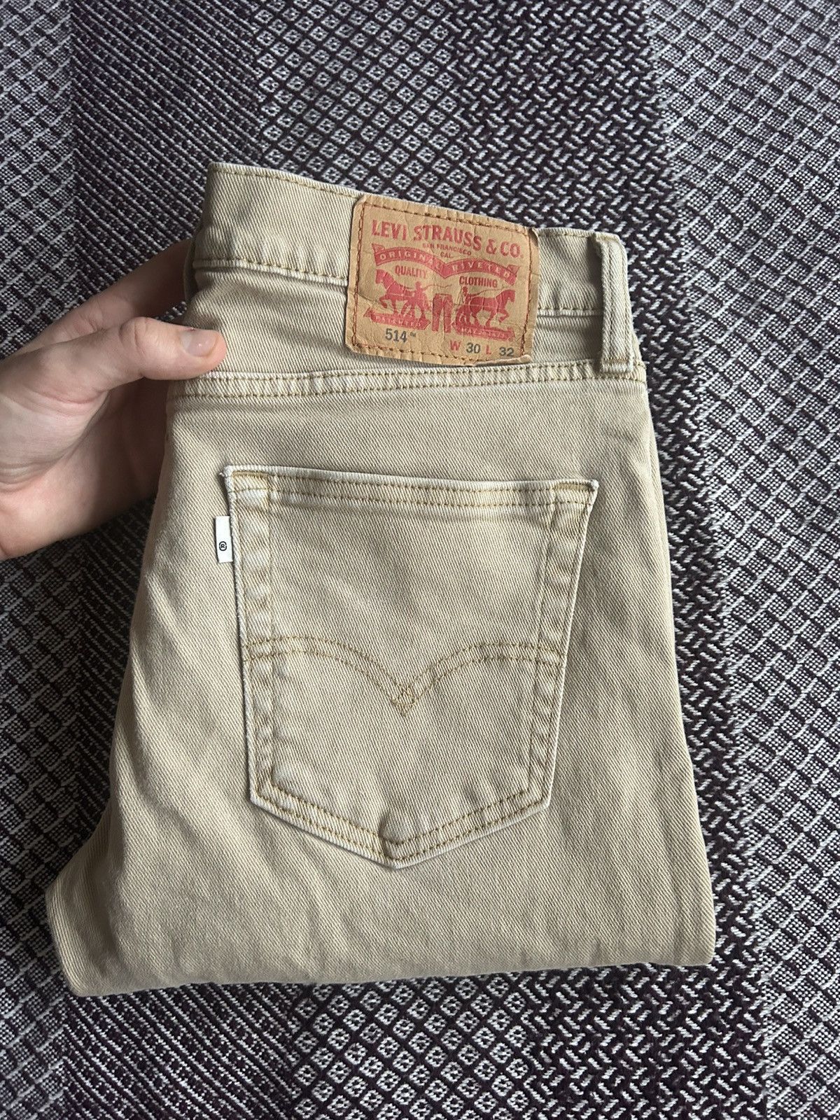 Levi's Vintage Levis 514 Denim Jeans Beige Solid Style Unisex Sz 30 Size US 30 / EU 46 - 8 Thumbnail