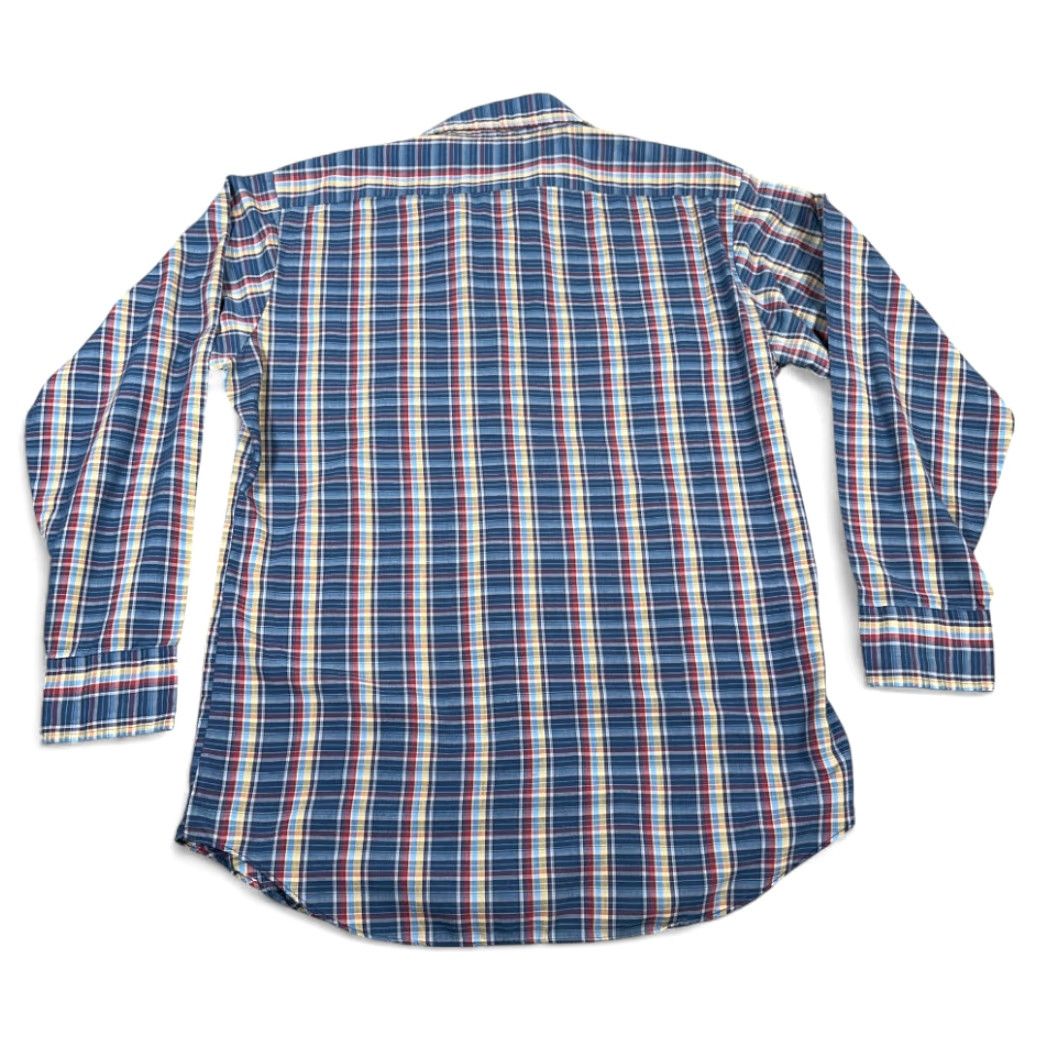 Rainbow VINTAGE Kingsport Shirt Adult MEDIUM Blue Plaid 80s Button Up Size US M / EU 48-50 / 2 - 3 Thumbnail