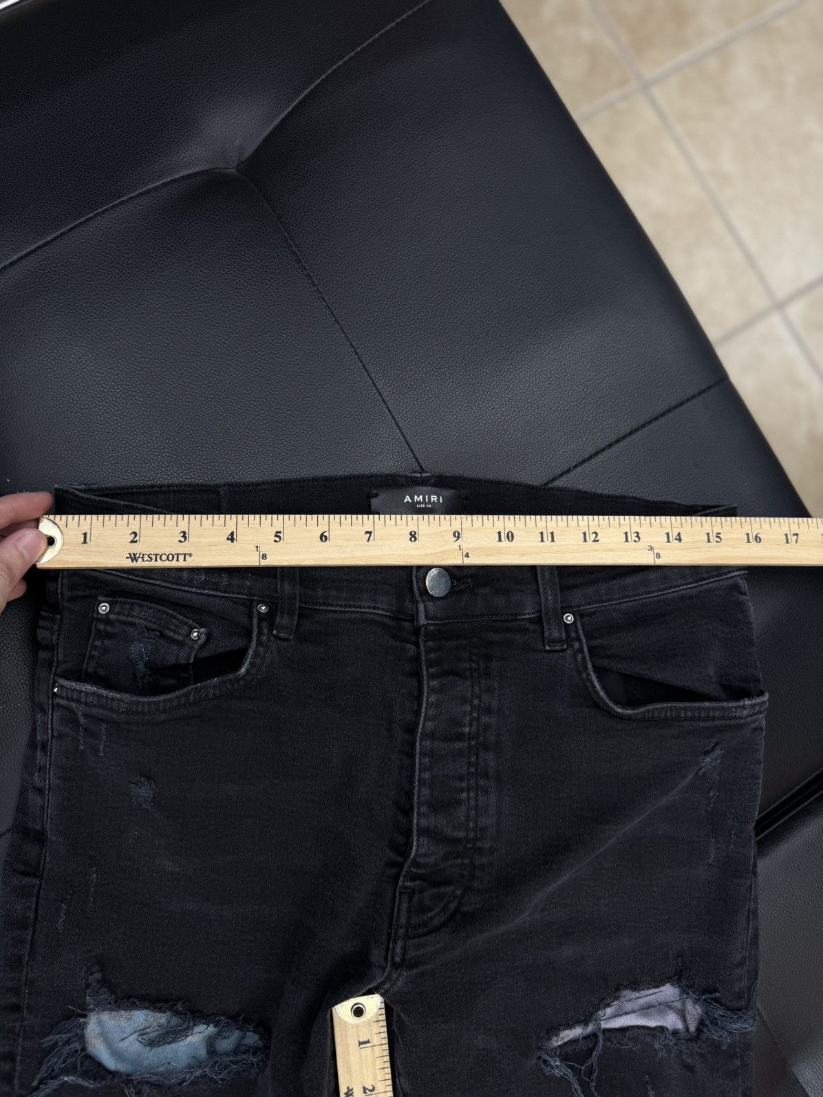 Amiri Amiri Jeans Black Colorful Patch Size 34 🧼 Size US 34 / EU 50 - 11 Thumbnail