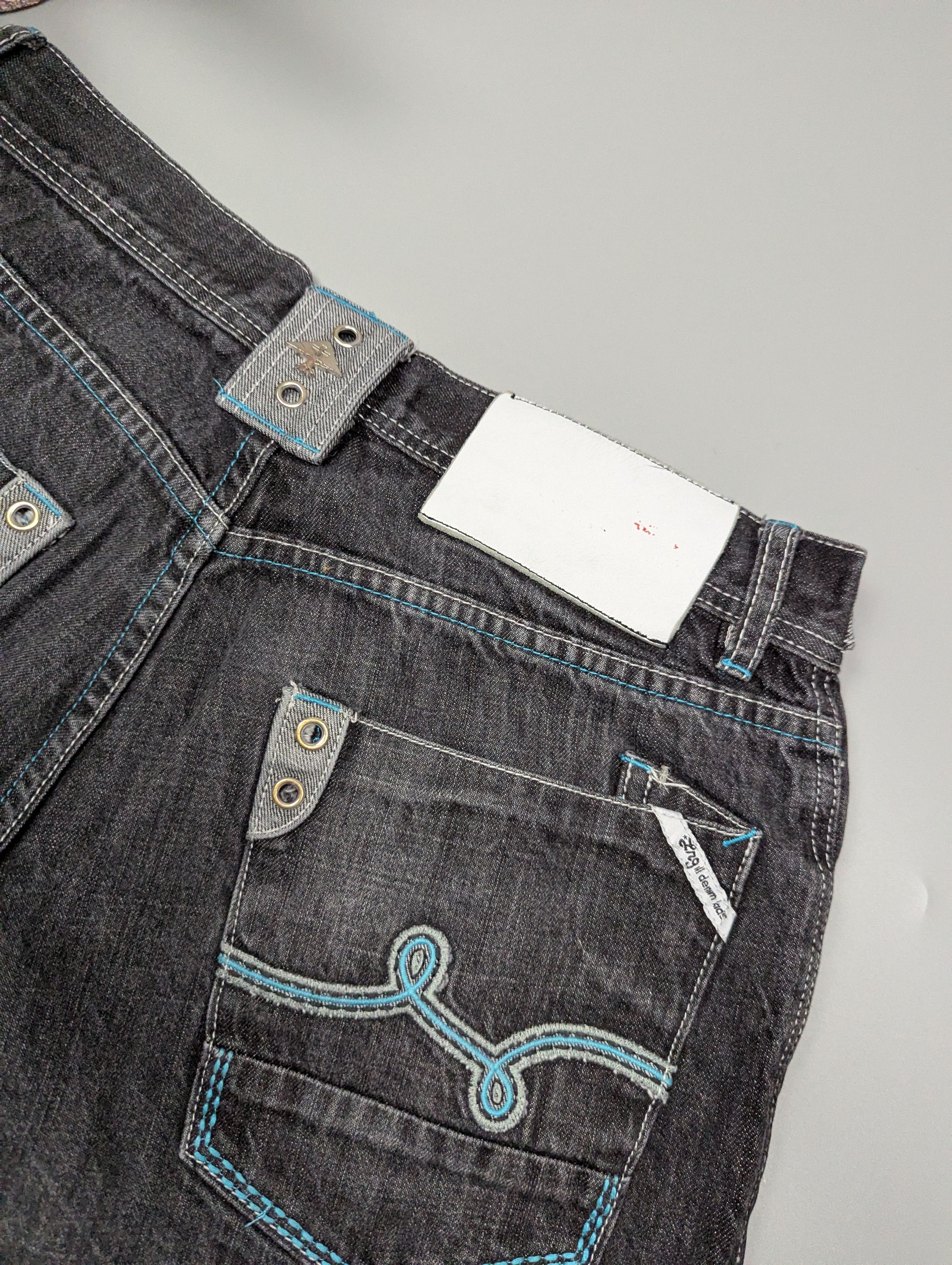Hysteric Glamour Y2K Distressed Gray Denim Shorts Mens W32 Grunge VTG Style Size US 31 - 4 Thumbnail