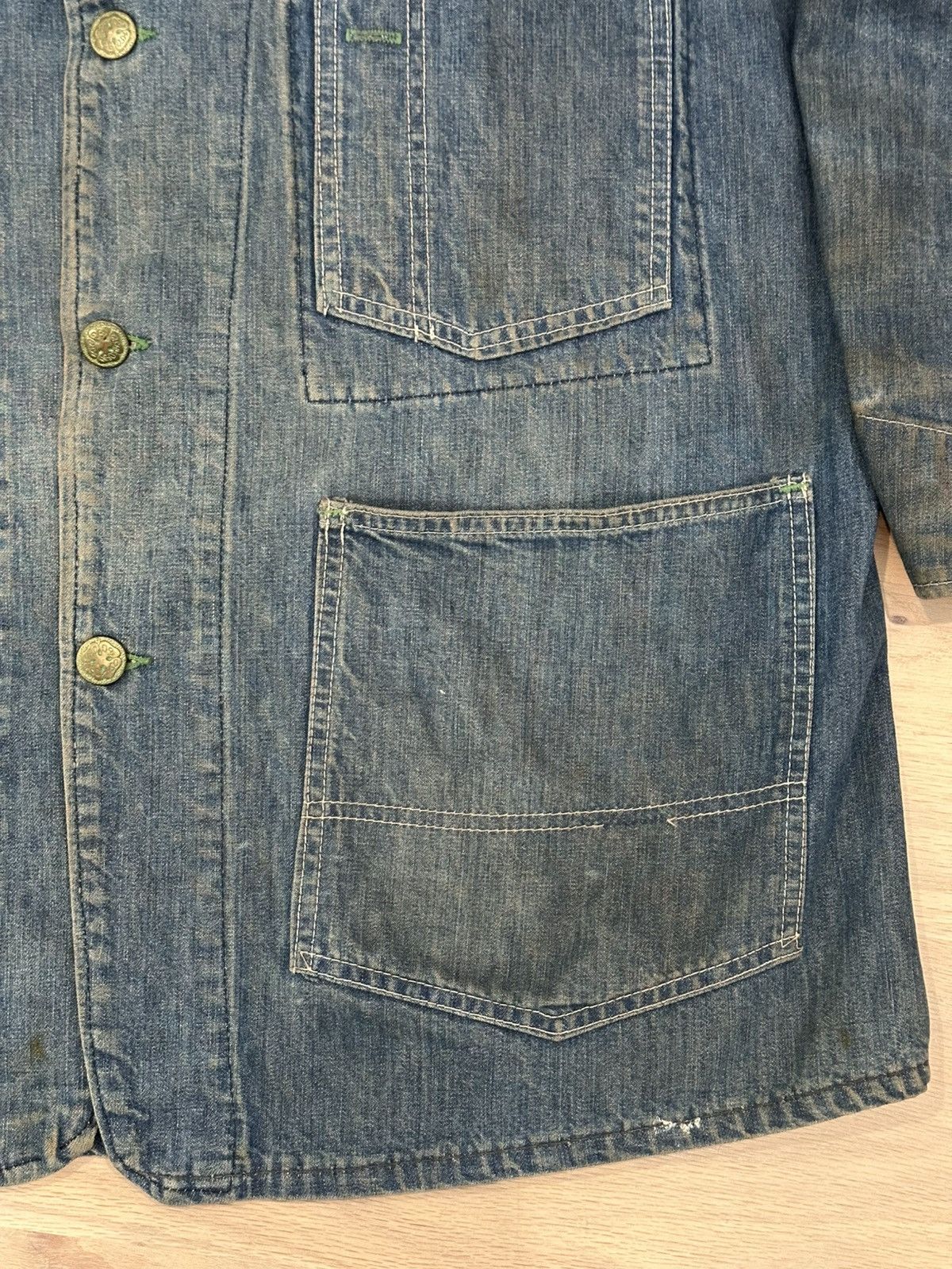 Oshkosh Vintage Osh Kosh B’Gosh Selvedge Denim Chore Coat XL Size US XL / EU 56 / 4 - 3 Thumbnail