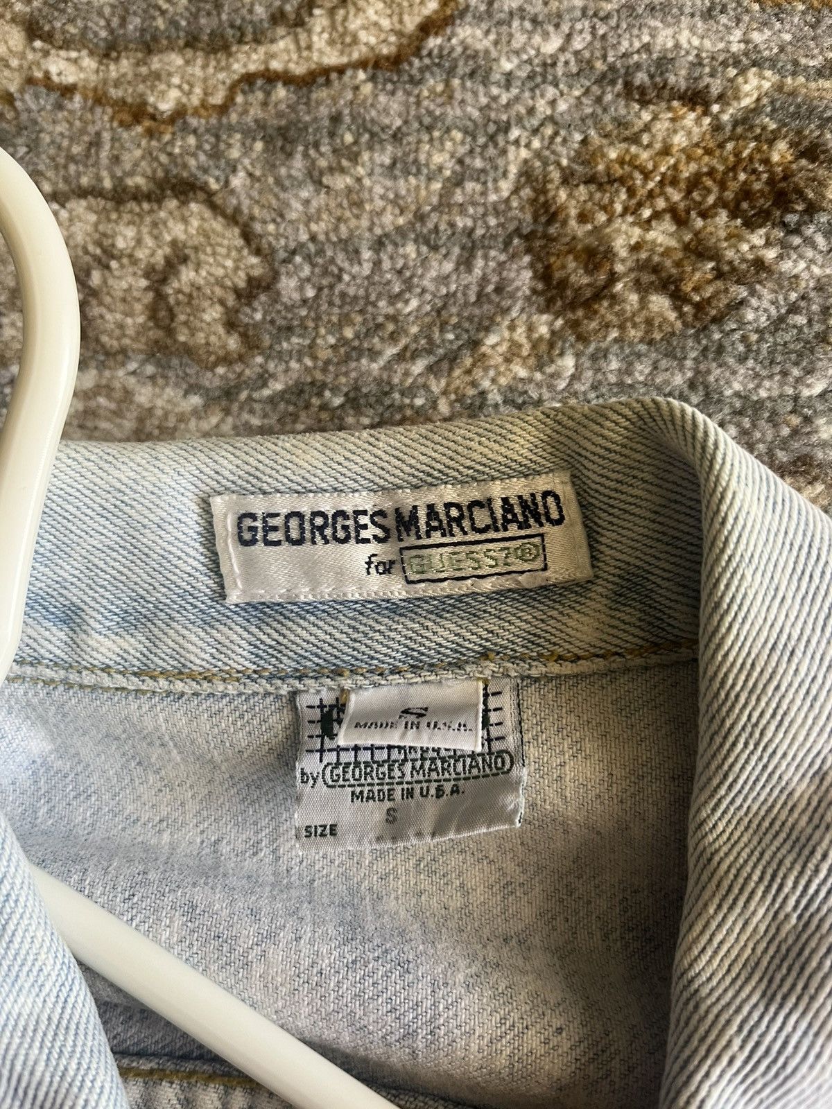 Georges Marciano 90’s MADE IN USA GEORGE MARCIANO LIGHT DENIM JEAN JACKET S Size US S / EU 44-46 / 1 - 3 Thumbnail
