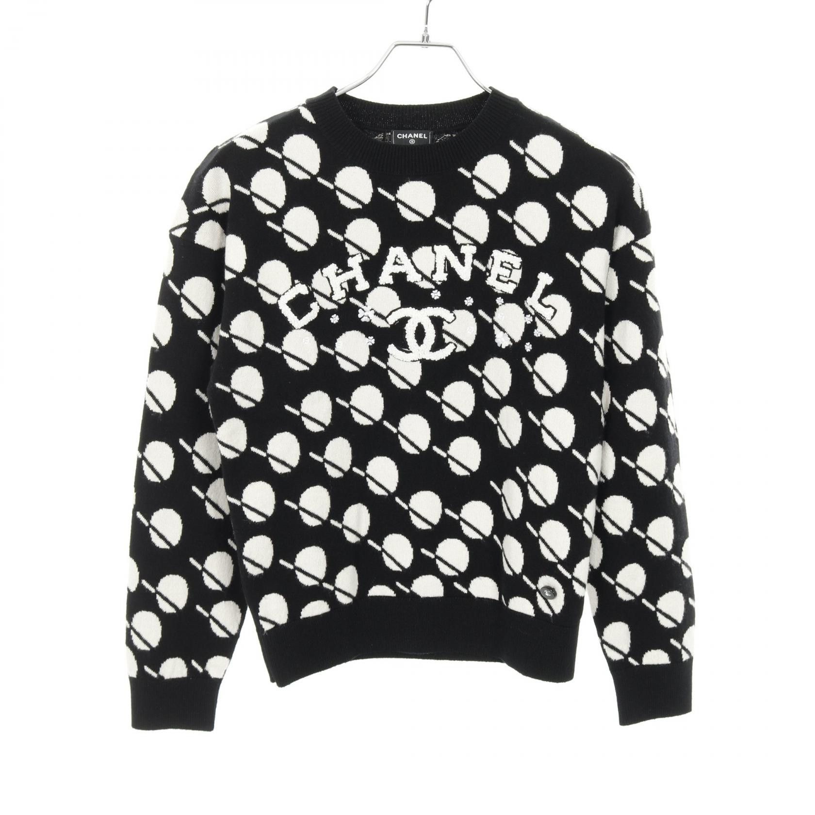 Chanel Chanel Chanel Coco Mark Flower Logo Cashmere Knit Top Textile Tops P77905K11244 DUTY FREE for USA Size ONE SIZE - 1 Thumbnail