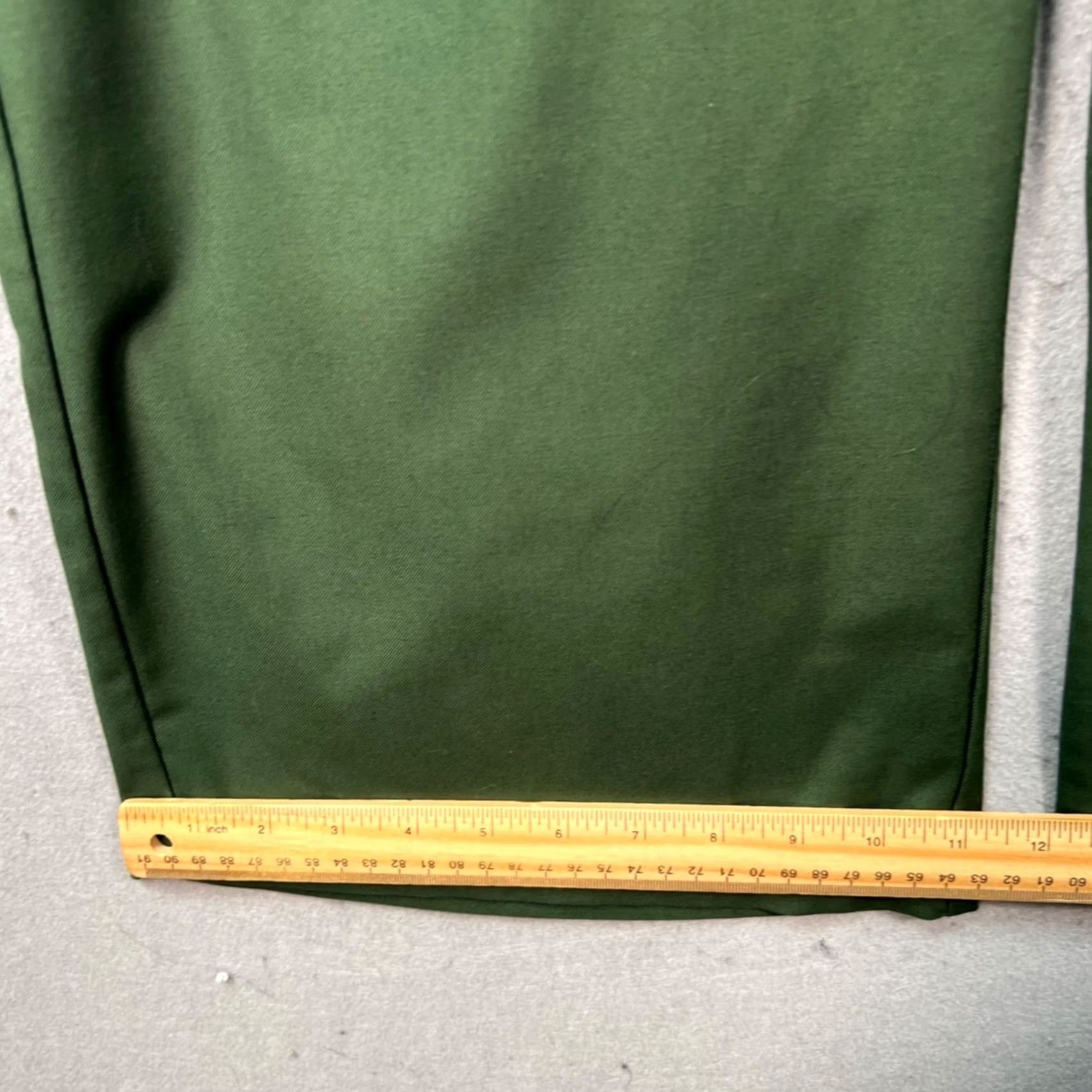 Cider Cider Womens Pants Casual Wide-Leg High-Waisted Green Polyester Front Pleated Inseam 28in Size M Size 32" / US 10 / IT 46 - 7 Thumbnail