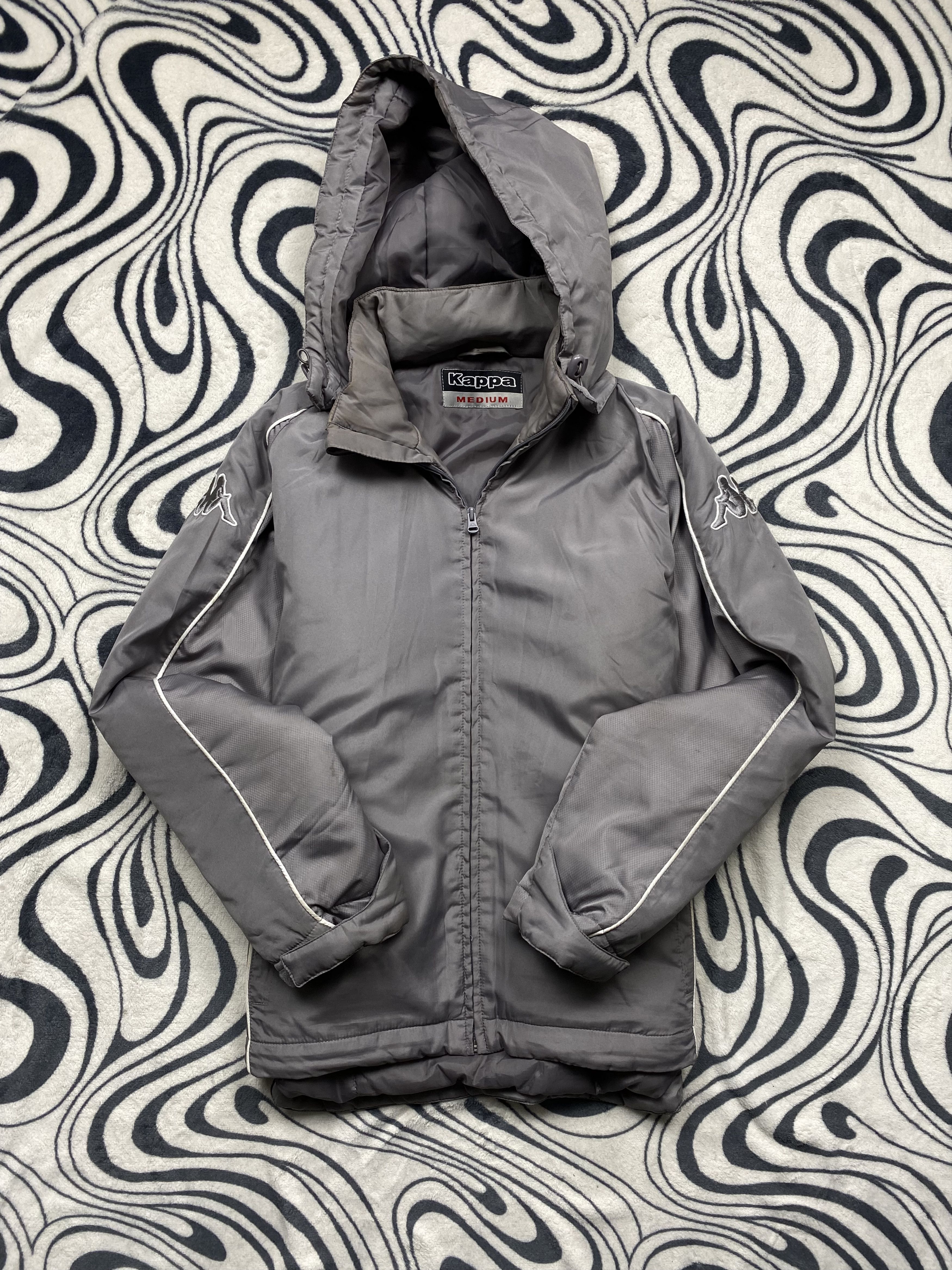 Kappa Vintage Mens Insulated Jacket Y2K Nylon