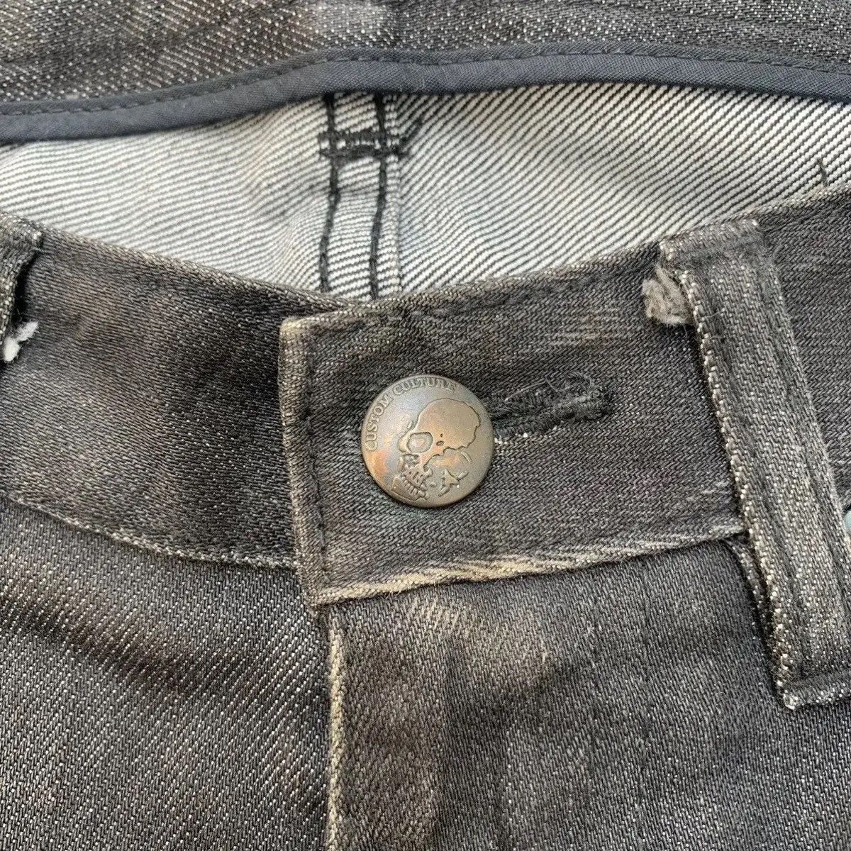 Skull Jeans by an Alchemist Skulls Y2K Japanese Vintage Jeans Faded Rugged Denim Pants Size US 33 - 5 Thumbnail