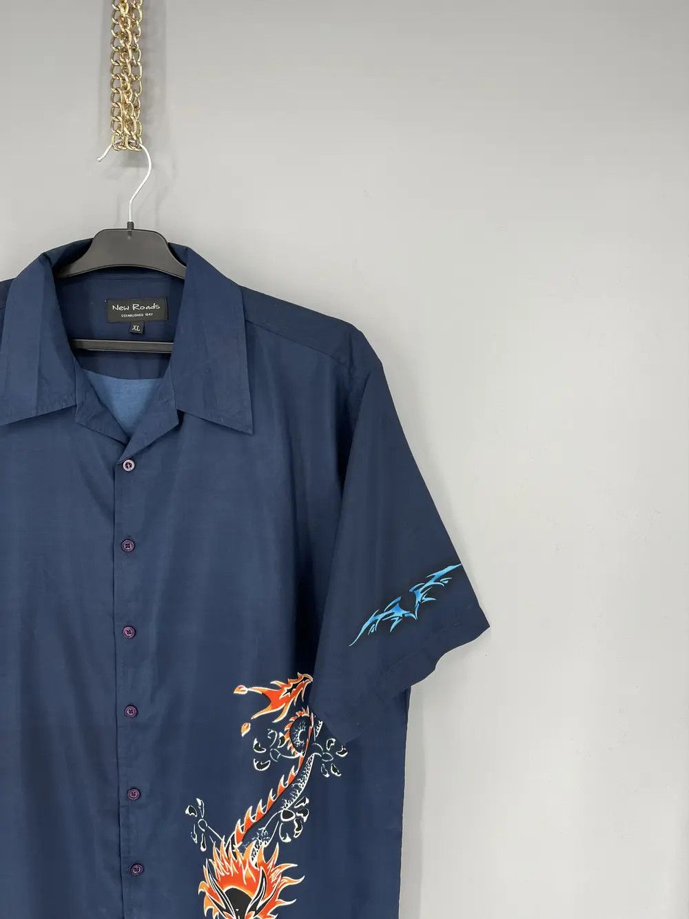 Other Vintage 90s Japanese Dragon Crazy Hawaiian Shirt Size US XL / EU 56 / 4 - 5 Thumbnail