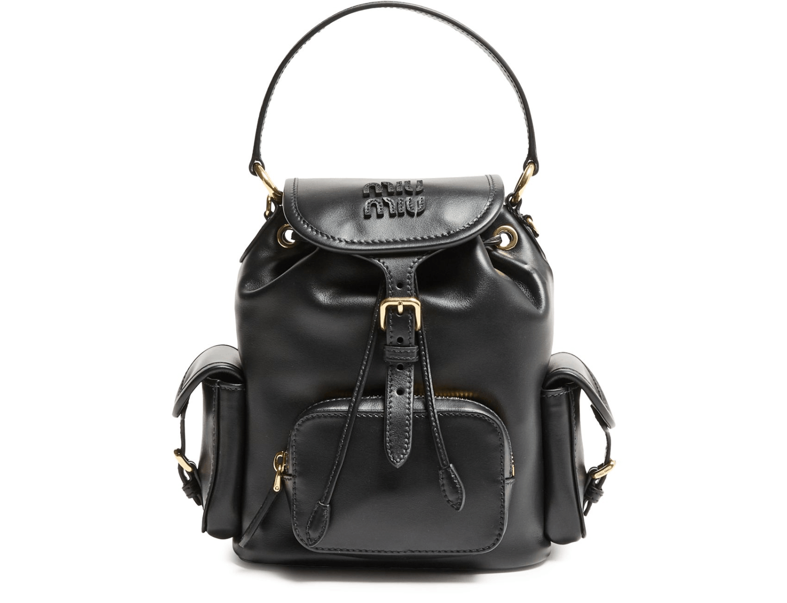 Miu Miu MIU MIU Black Leather Backpack New & Authentic Size ONE SIZE - 1 Thumbnail