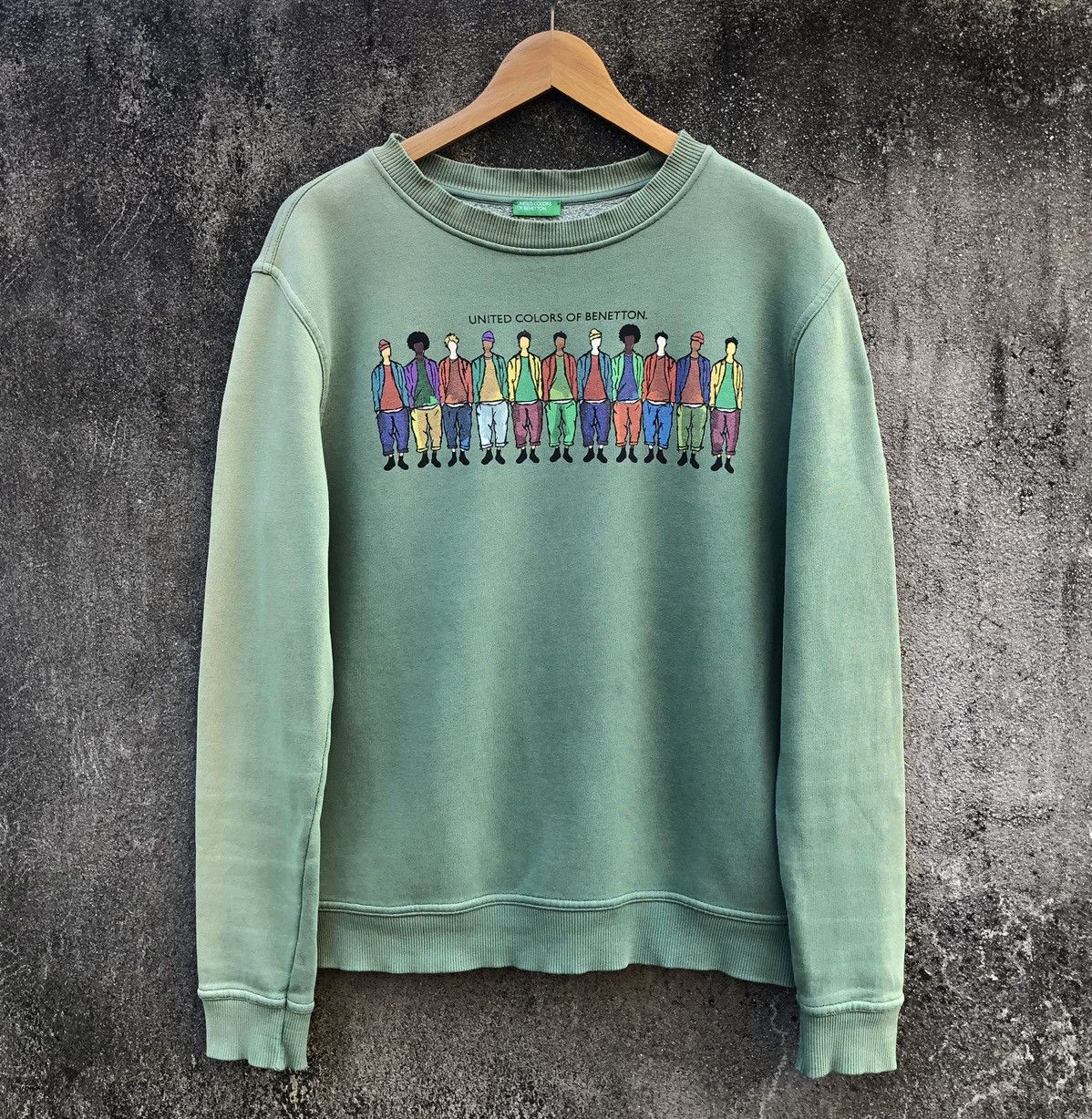 Vintage VTG THRASHED United Colours Of Benetton Crewneck Sweatshirt Size US S / EU 44-46 / 1 - 2 Thumbnail