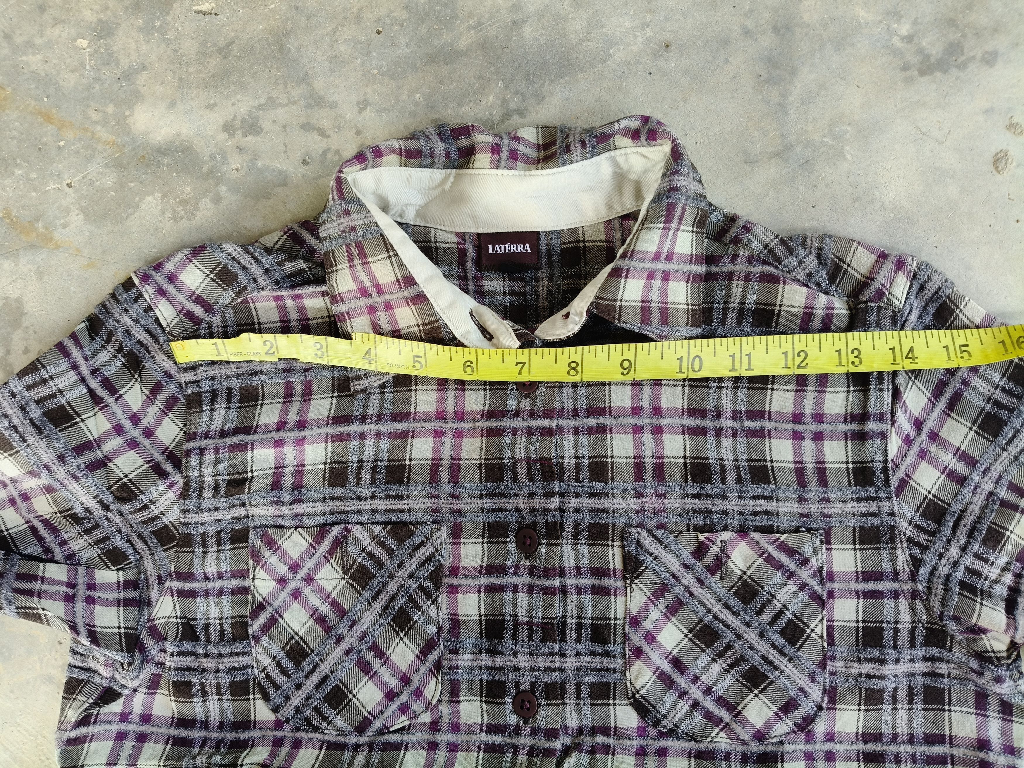 Japanese Brand LATĒRRA Flannel wool Button up Size S / US 4 / IT 40 - 13 Thumbnail