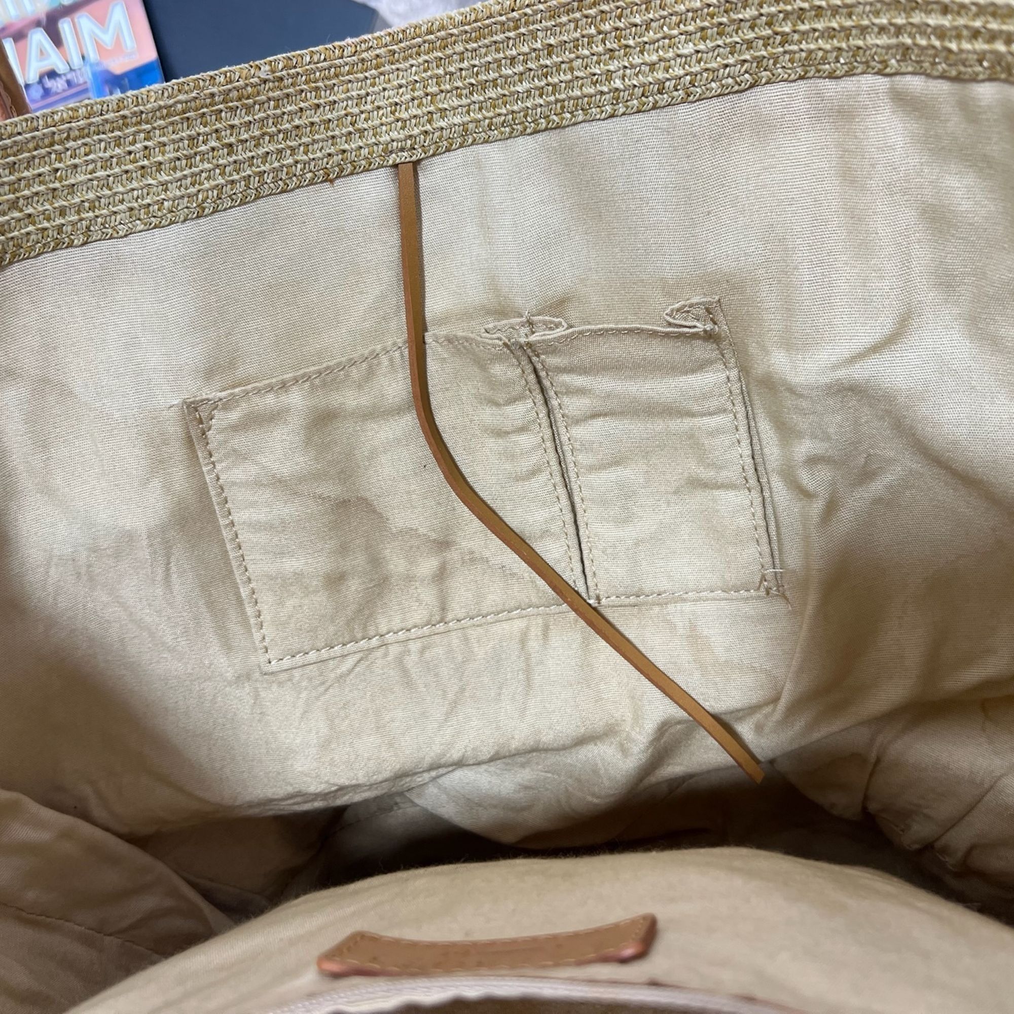 Talbots Talbots Medium Straw Tote With Leather Handles Durable Desi Size ONE SIZE - 5 Thumbnail