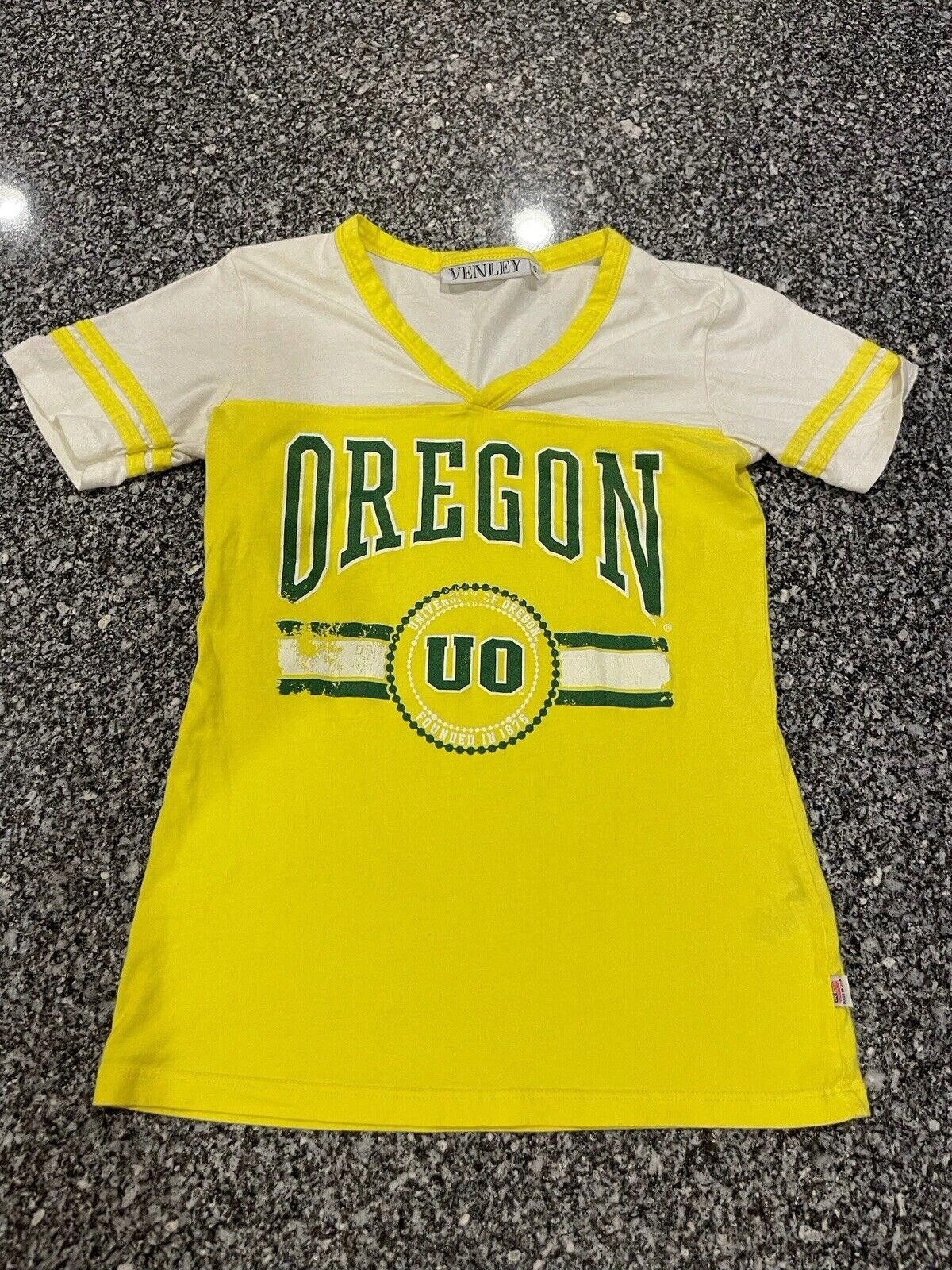 Designer Venley University Of Oregon Ducks Yellow T-shirt Sz S (A4) Size ONE SIZE - 1 Thumbnail