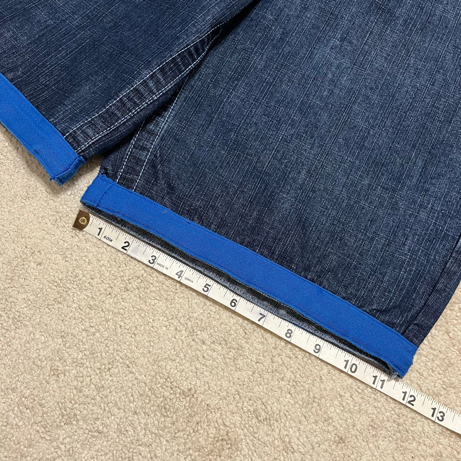 Other Raw Blue Y2K Baggy Skater Embroidered Blue Extension Jort 34 Size US 34 / EU 50 - 8 Thumbnail