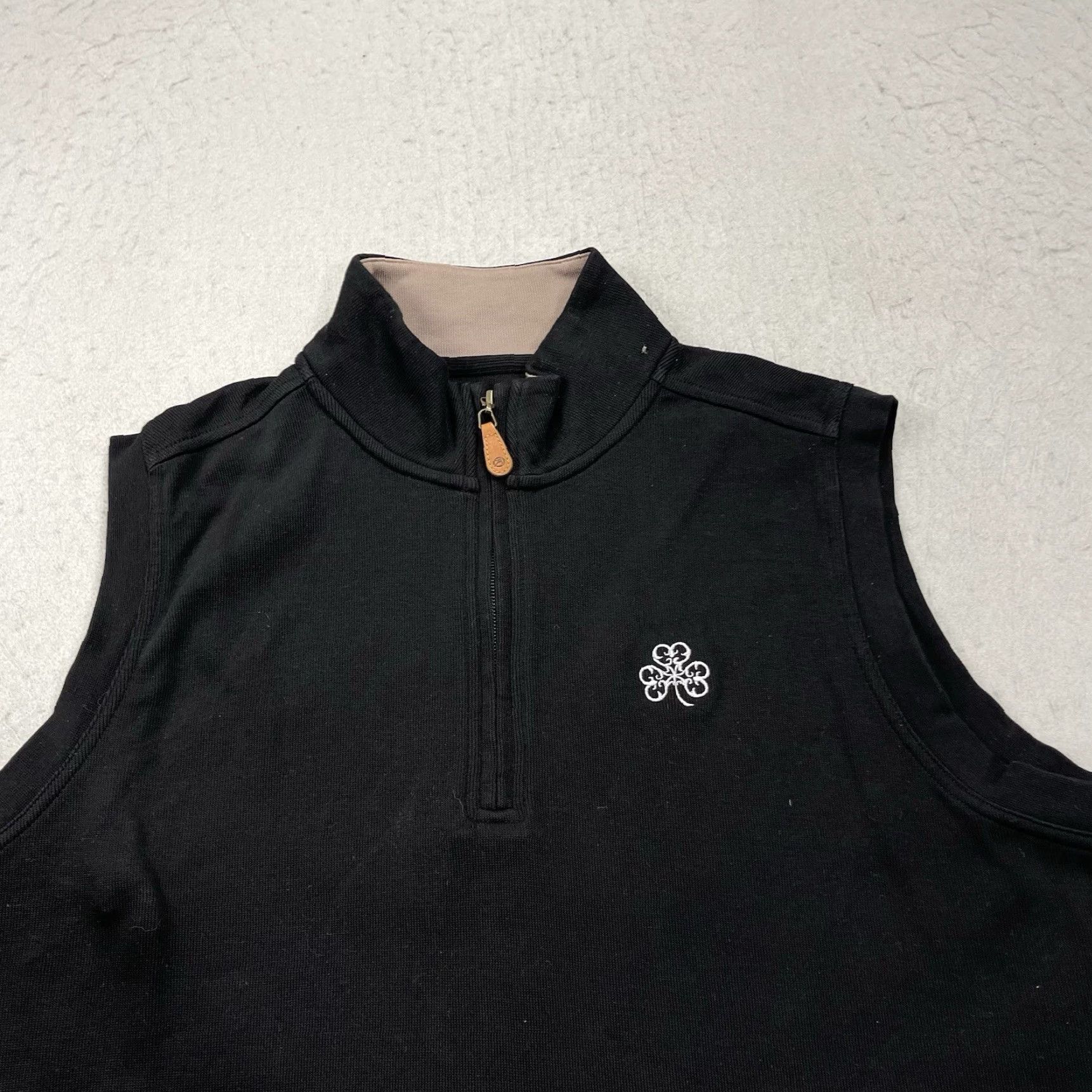 Vintage VINTAGE Ahead Vest Mens Large Black 1/4 Zip Golf Sweater Shirt Size US L / EU 52-54 / 3 - 3 Thumbnail